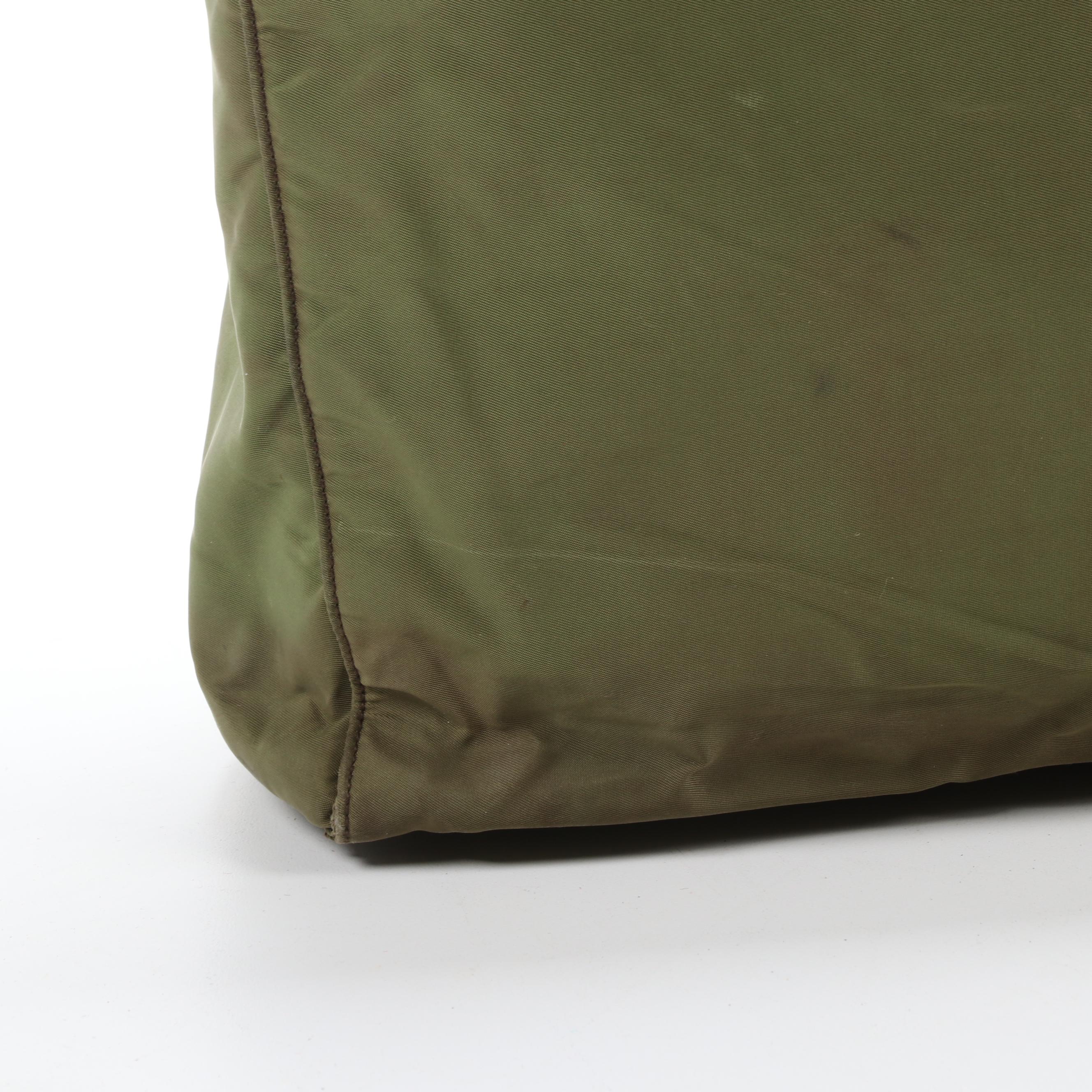 Prada Shopper Tote in Green Tessuto Nylon