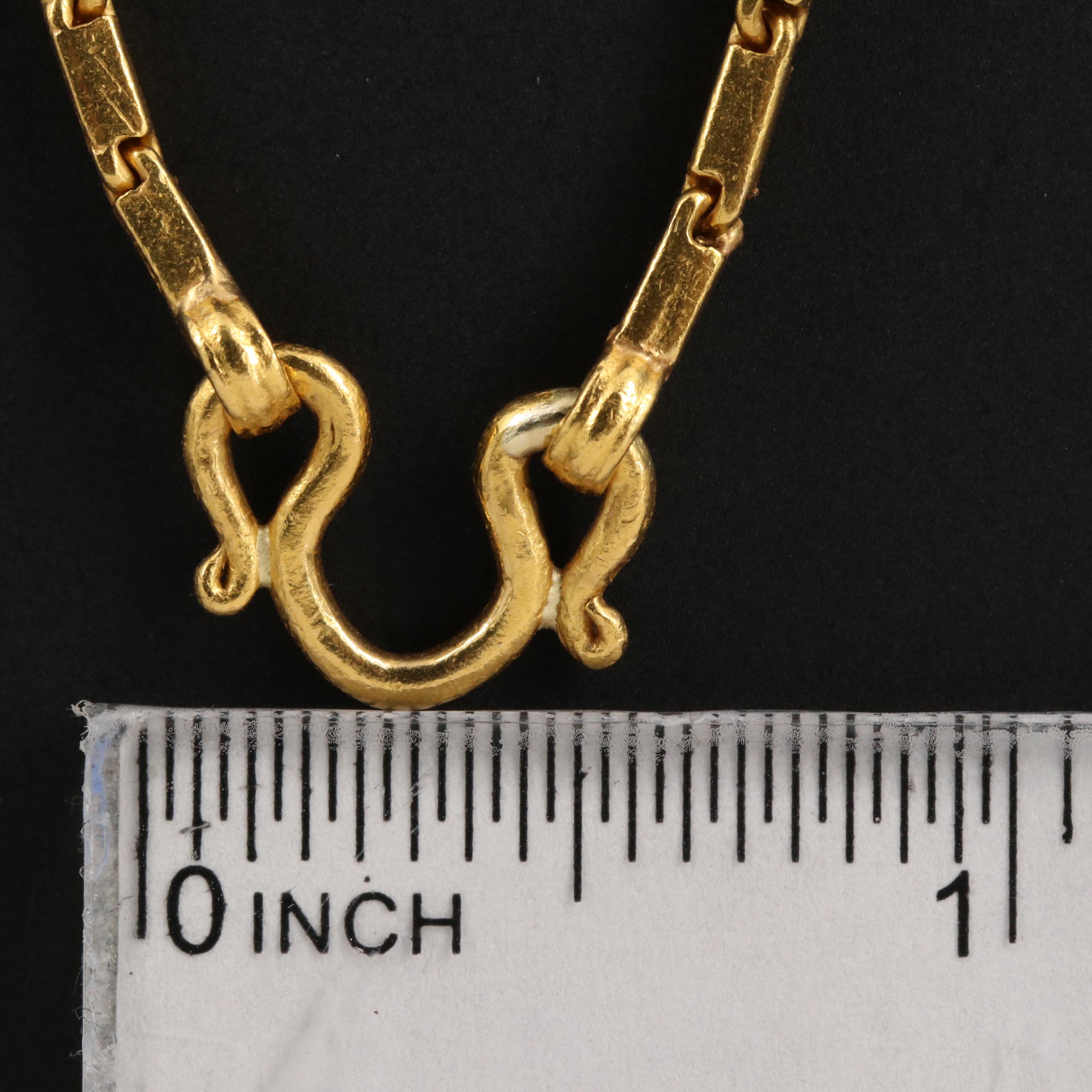 22K Gold Baht Chain Necklace