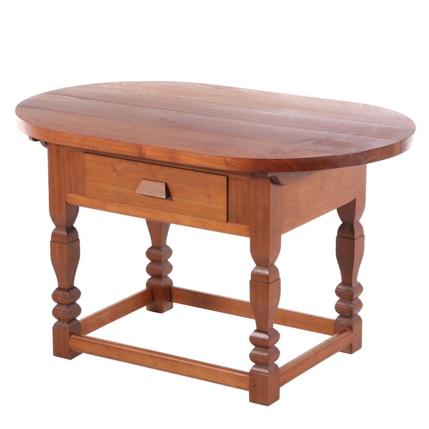 Bespoke Colonial Style Walnut Tavern Dining Table, Mid-20th Century