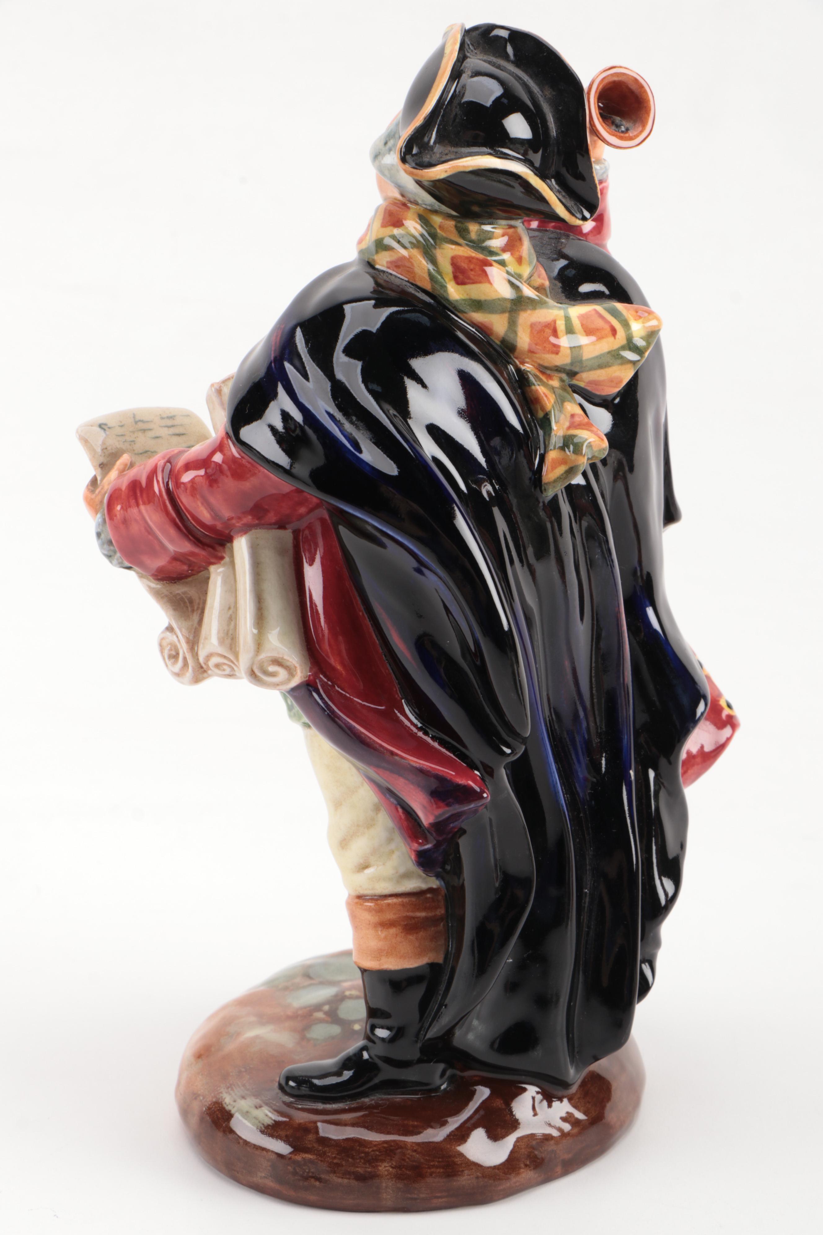 Royal Doulton "Town Crier" and "Falstaff" Ceramic Figurines, Mid to Late 20th C.