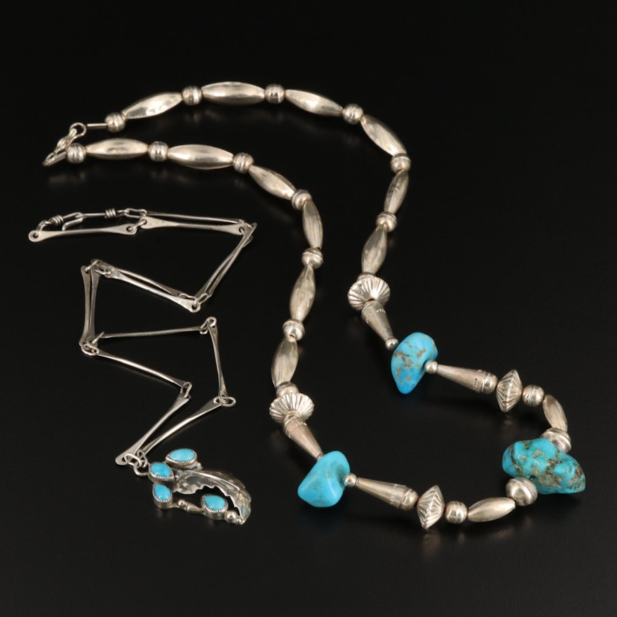 Western Sterling Silver Turquoise Necklaces