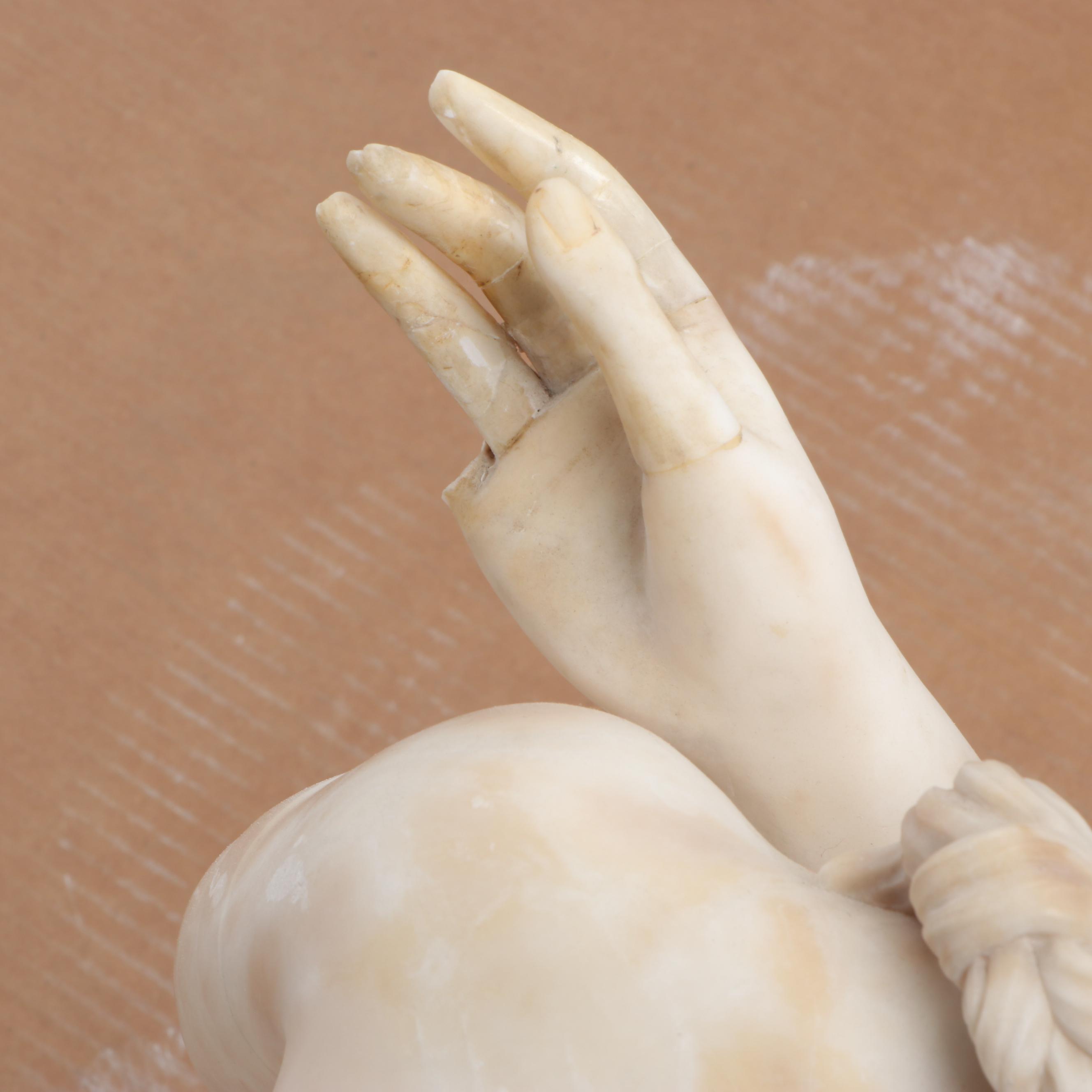 Marble Statue of "Crouching Venus," 19th Century