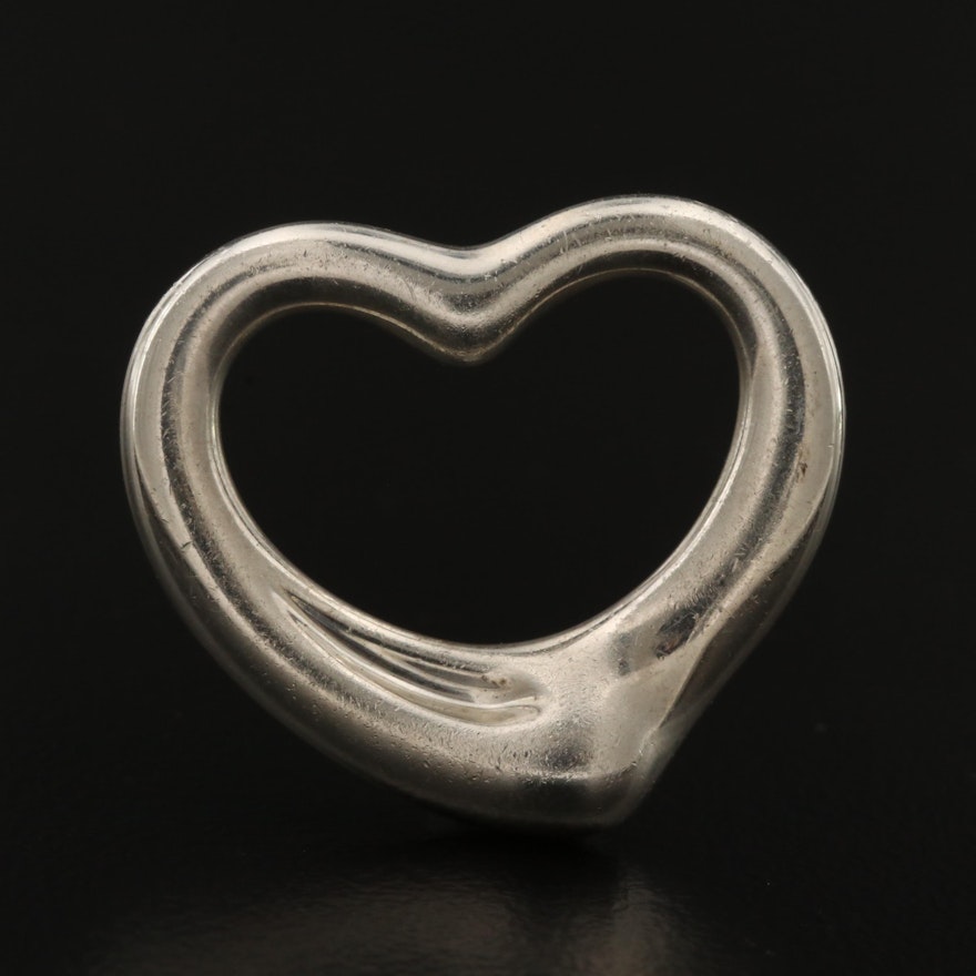 Elsa Peretti For Tiffany & Co. "Open Heart" Sterling Silver Pendant