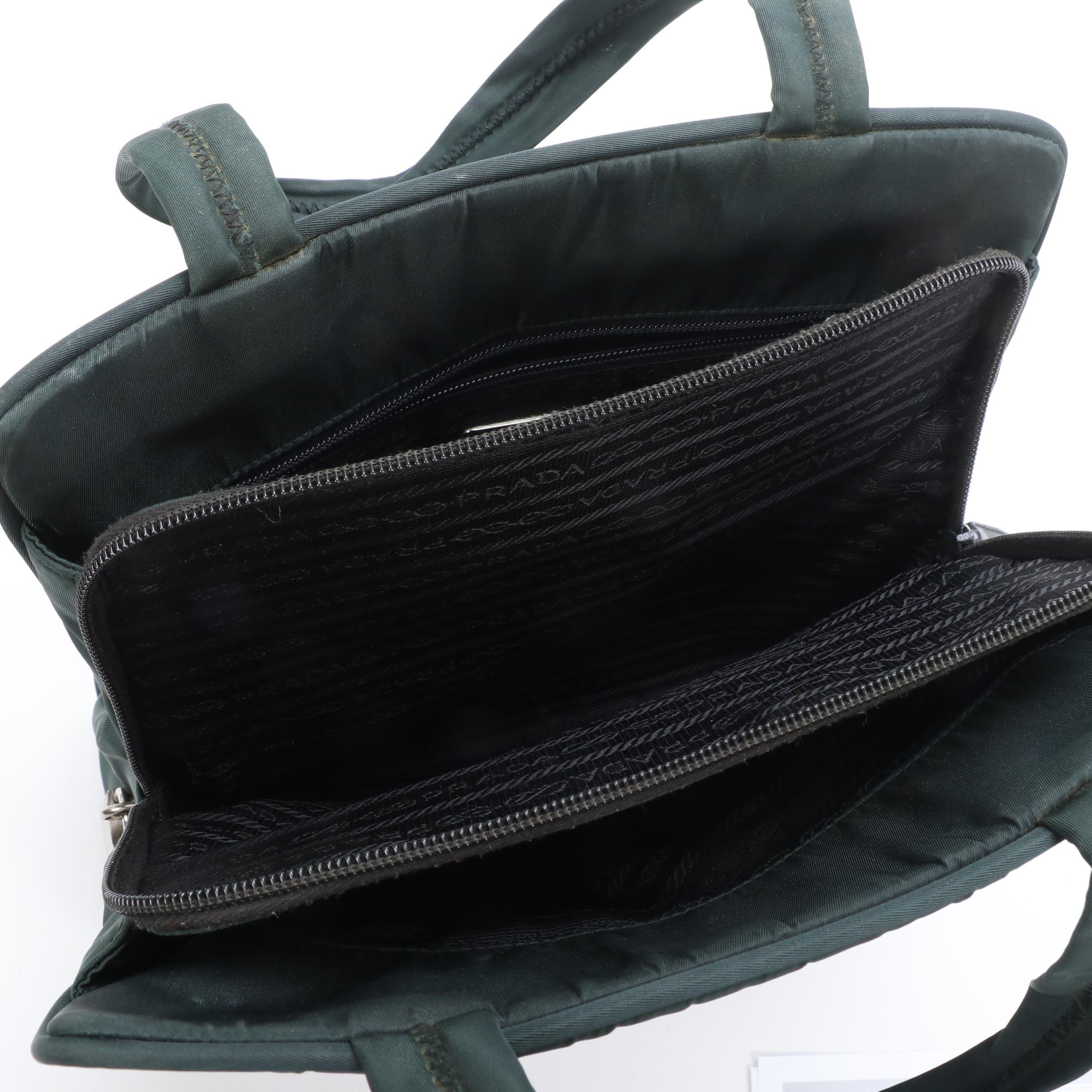 Prada Shoulder Bag in Green Tessuto Nylon