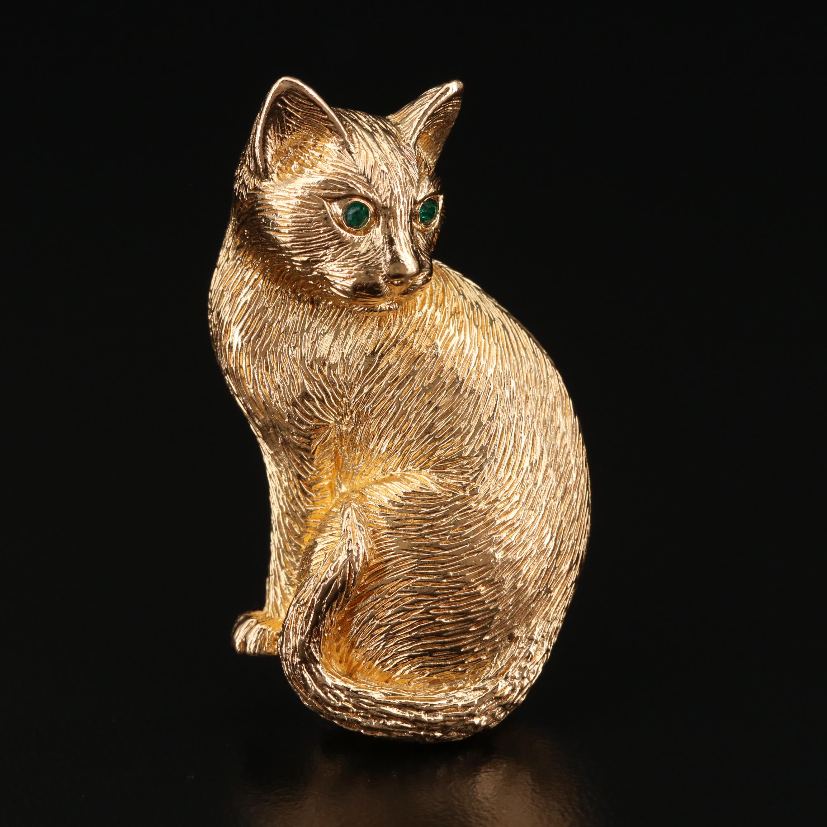 Christian Dior Cat Brooch