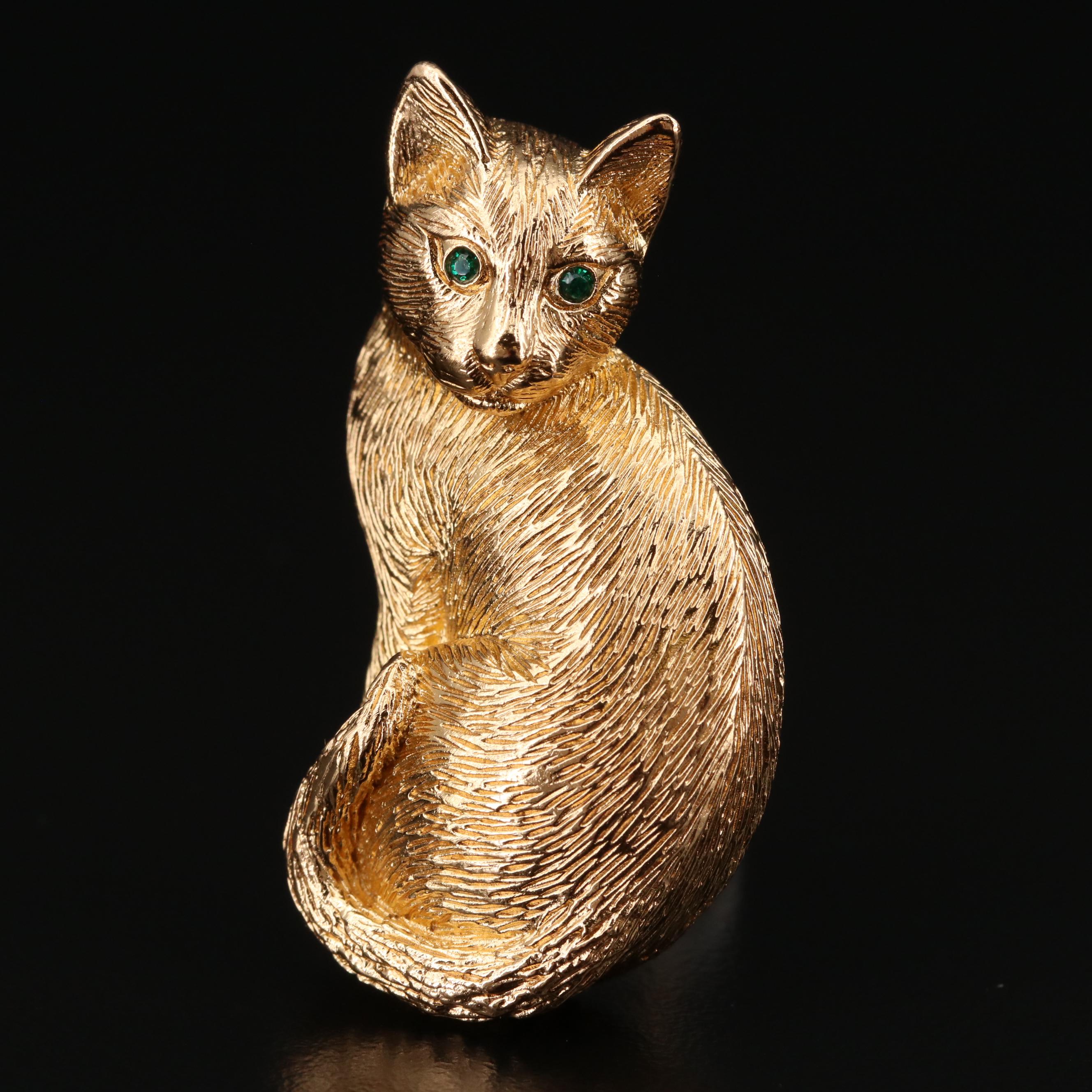 Christian Dior Cat Brooch