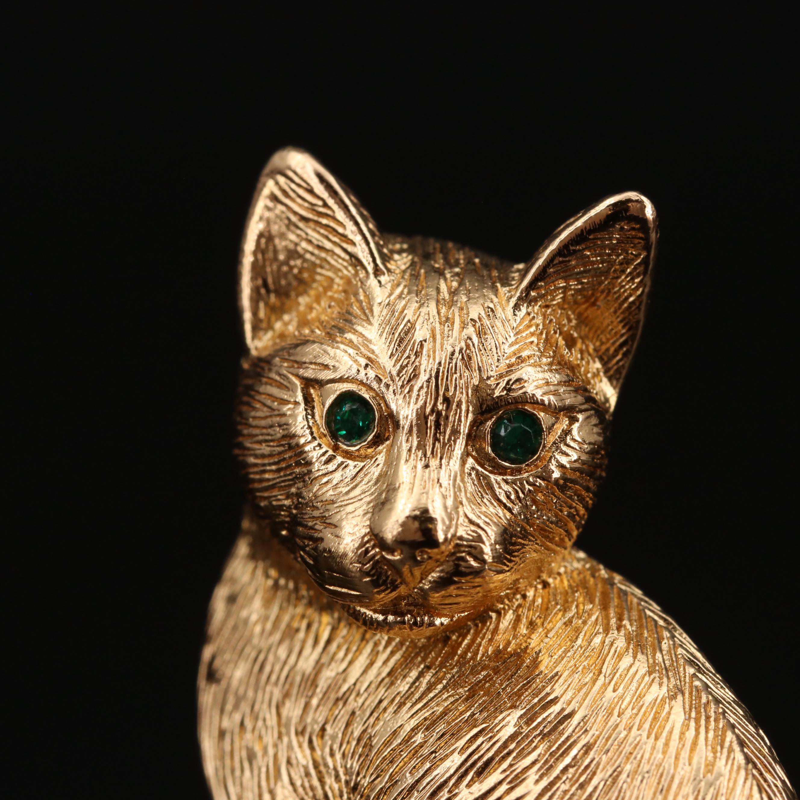 Christian Dior Cat Brooch