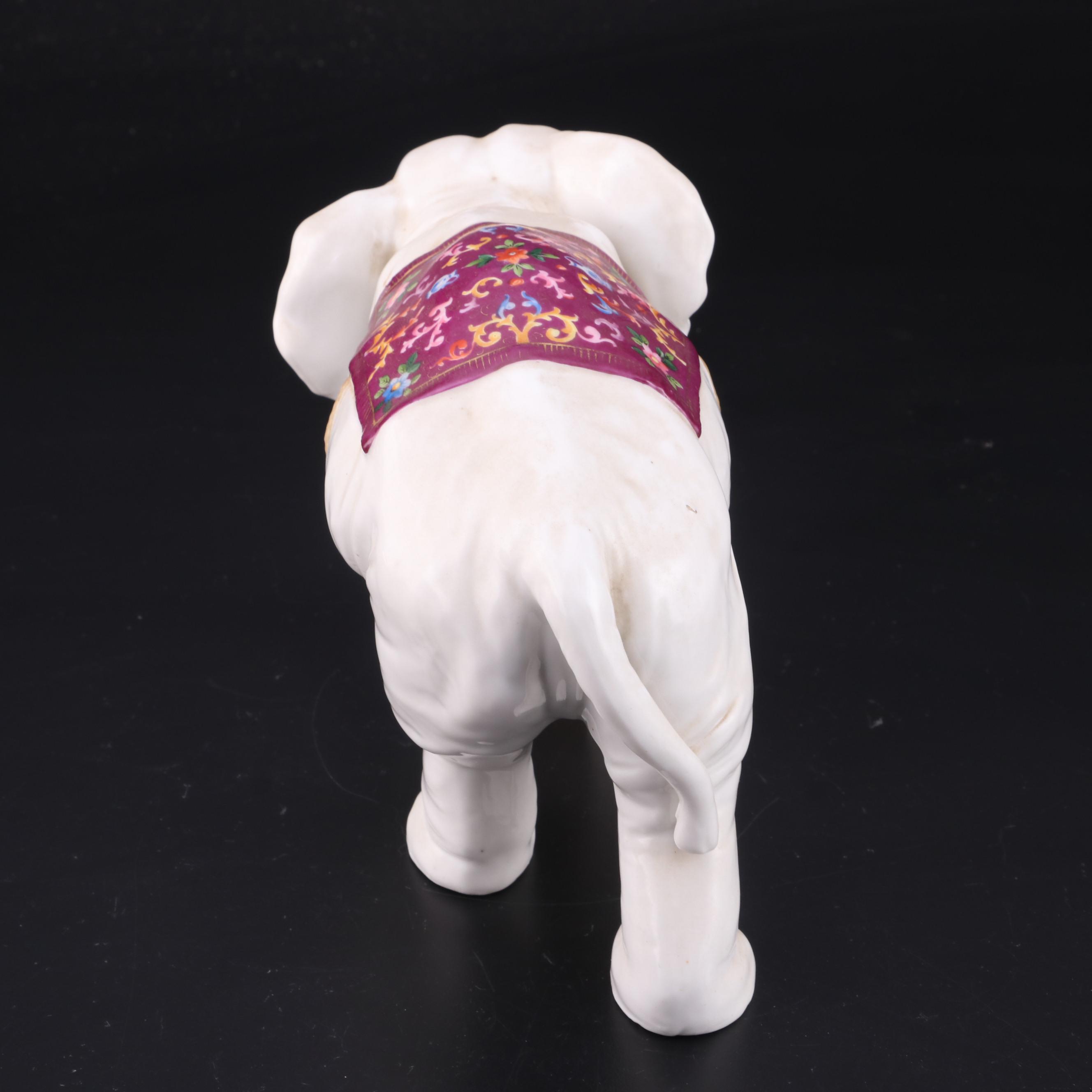 Ernst Bohne & Söhne Porcelain Elephant, Early to Mid 20th Century