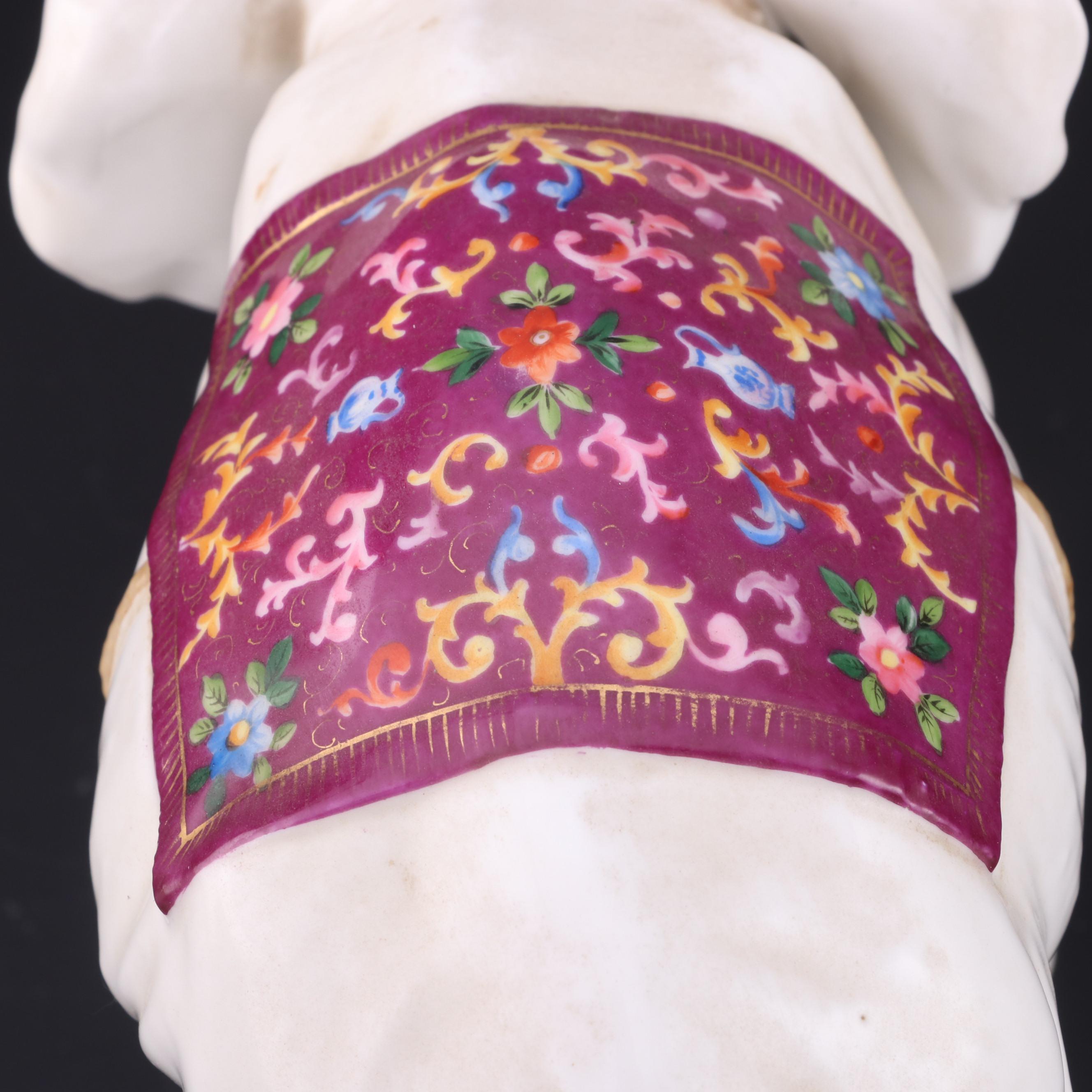 Ernst Bohne & Söhne Porcelain Elephant, Early to Mid 20th Century