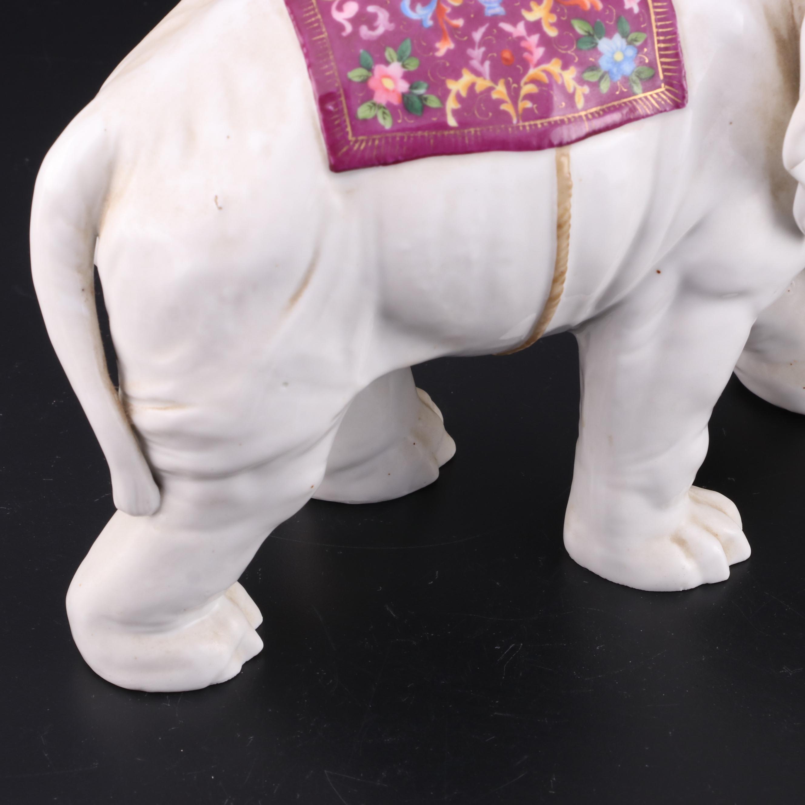 Ernst Bohne & Söhne Porcelain Elephant, Early to Mid 20th Century