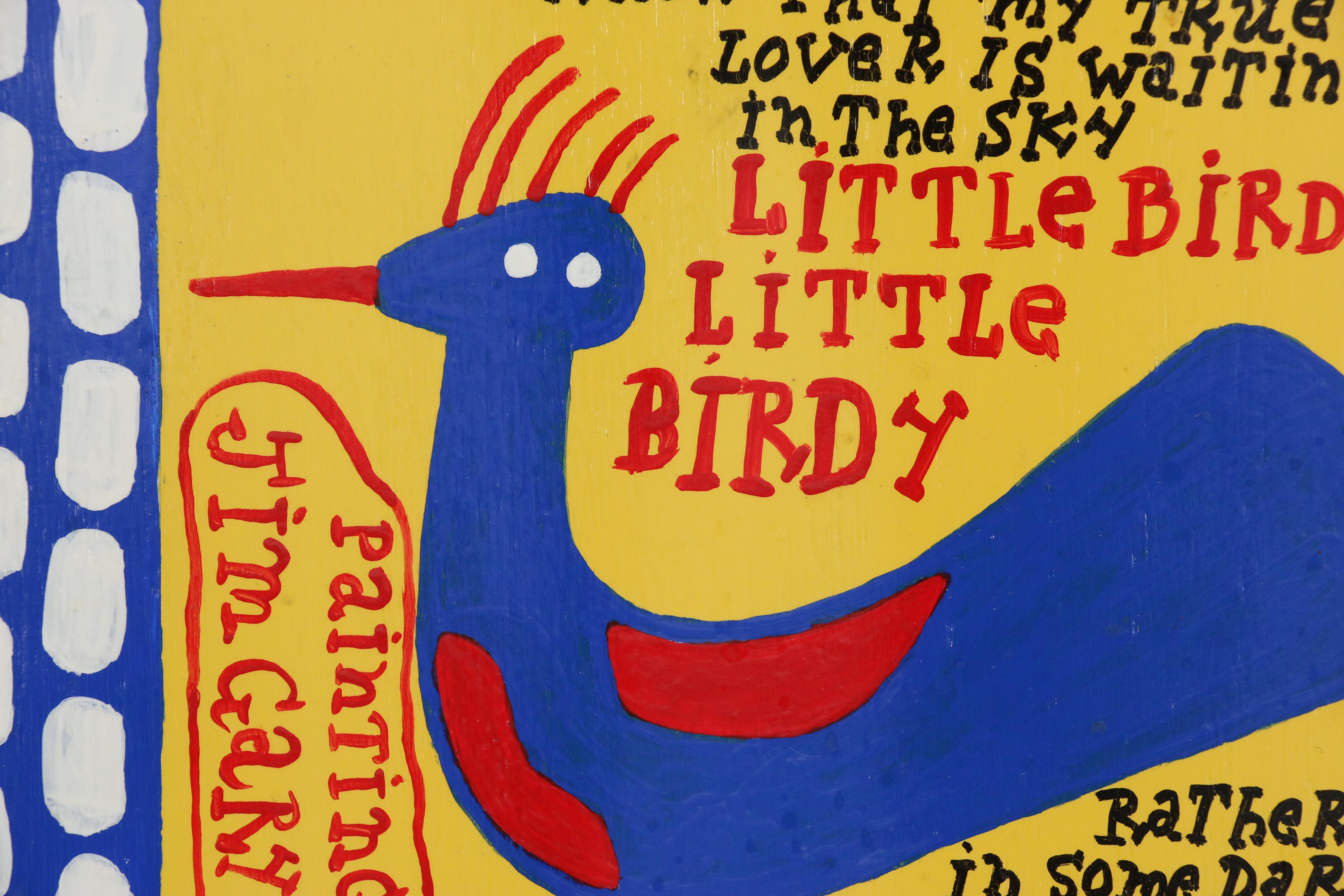Jim Gary Phillips Folk Art Acrylic Painting "Little Birdy"