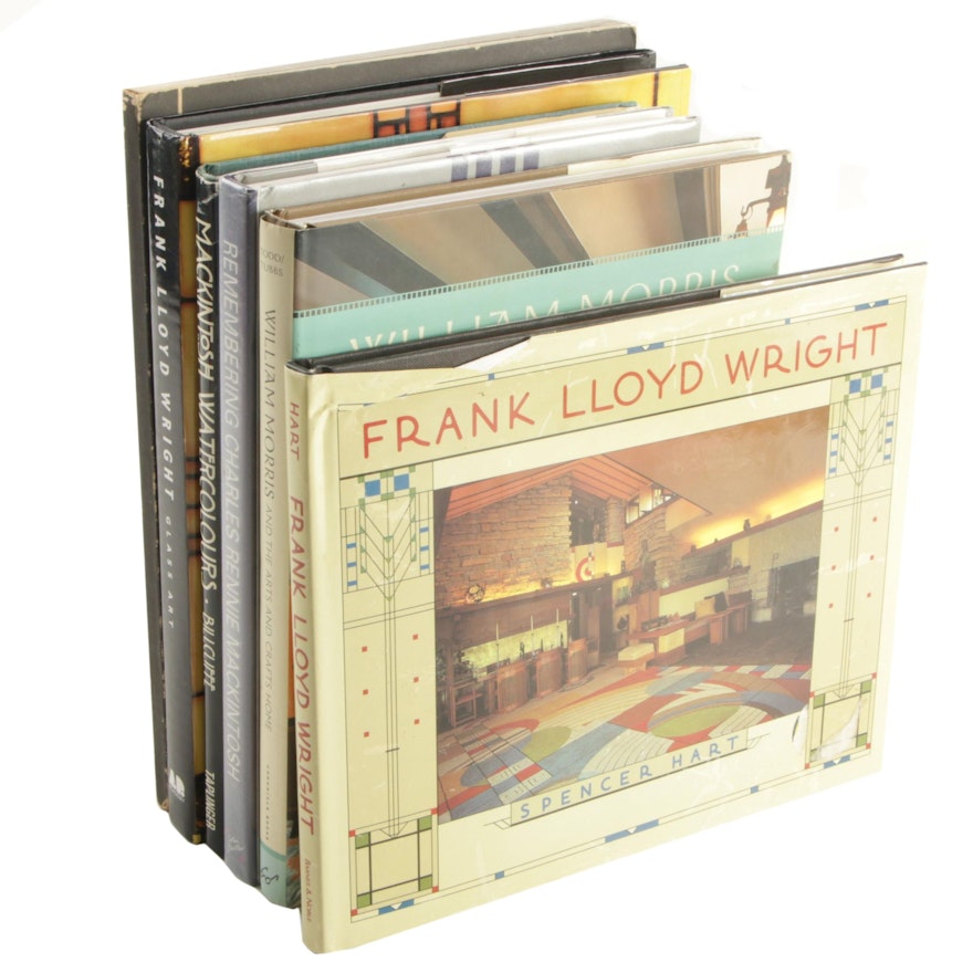 First Edition "Frank Lloyd Wright Glass Art" with Other Art Publications