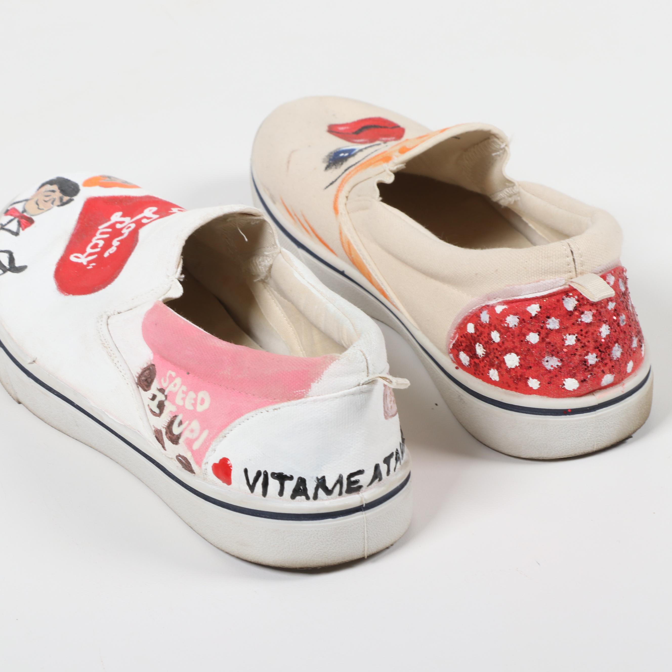 "I Love Lucy" Hand-Painted Canvas Shoes