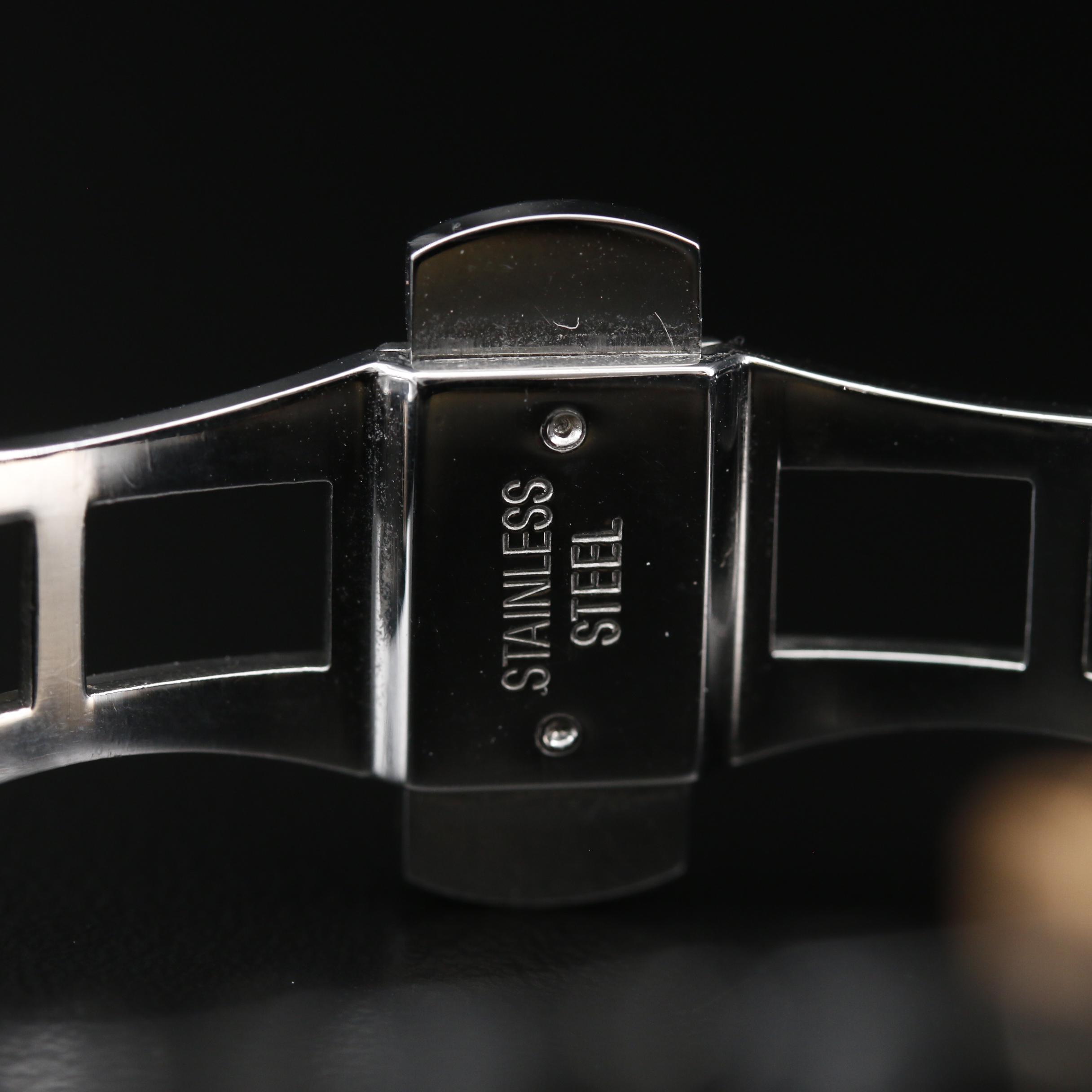 Le Vian Swiss Chrono Diamond Bezel Ceramic and Stainless Steel Watch