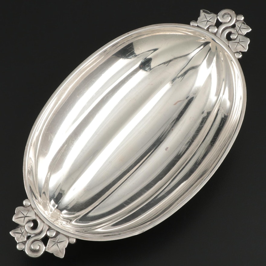 Tiffany & Co. Sterling Silver Melon Bowl with Vine Handles, 1947–1956