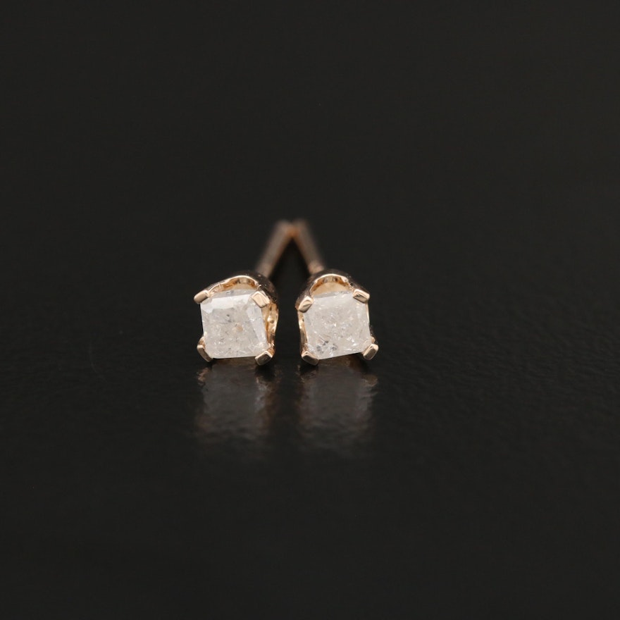 14K Gold 0.20 CTW Diamond Stud Earrings