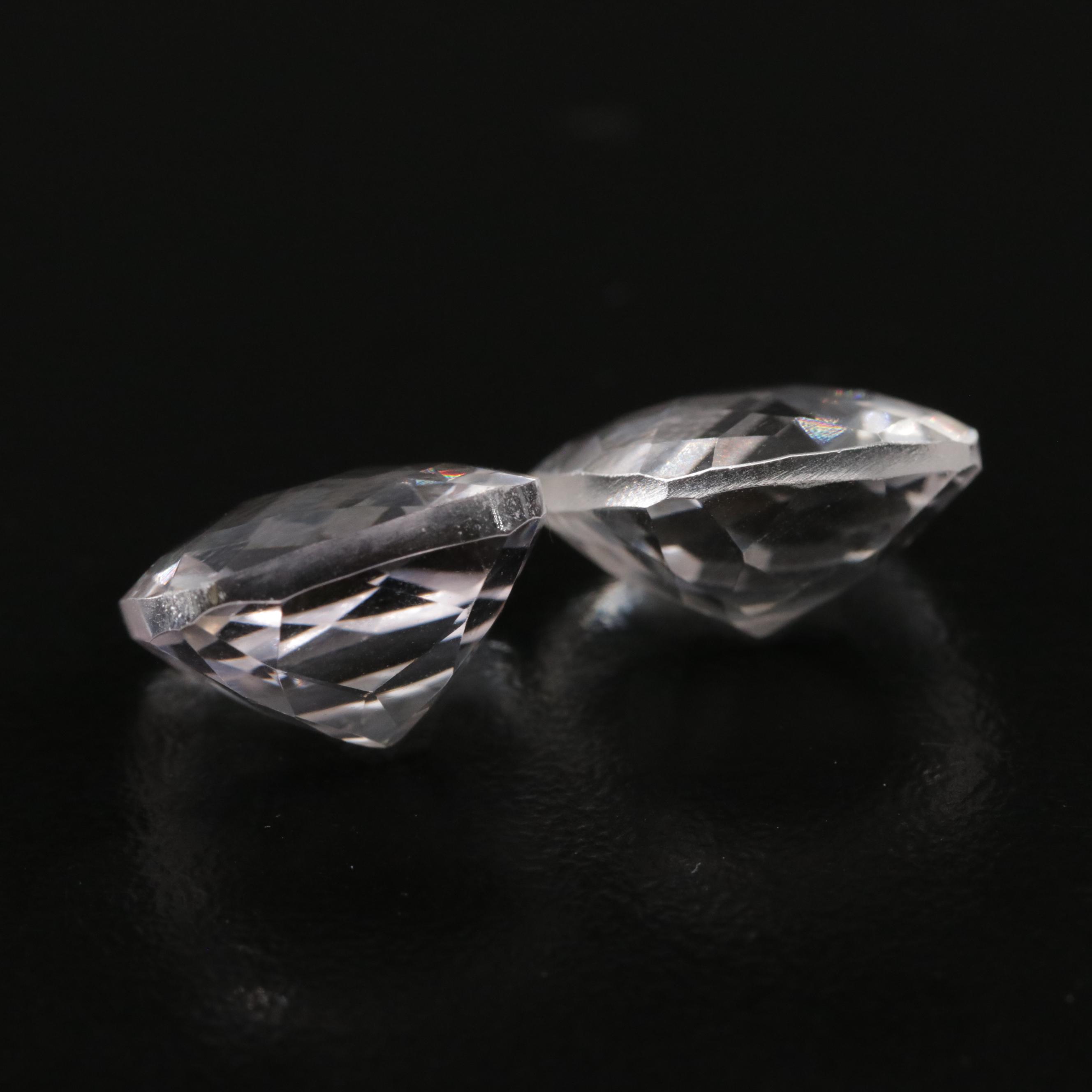 Loose 13.77 CTW Square Cushion Rose Quartz with Checkerboard Top