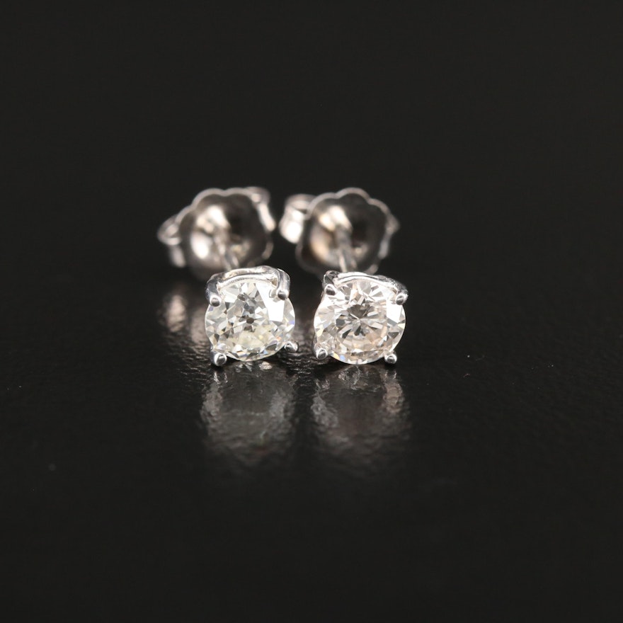 14K Gold 0.59 CTW Diamond Stud Earrings