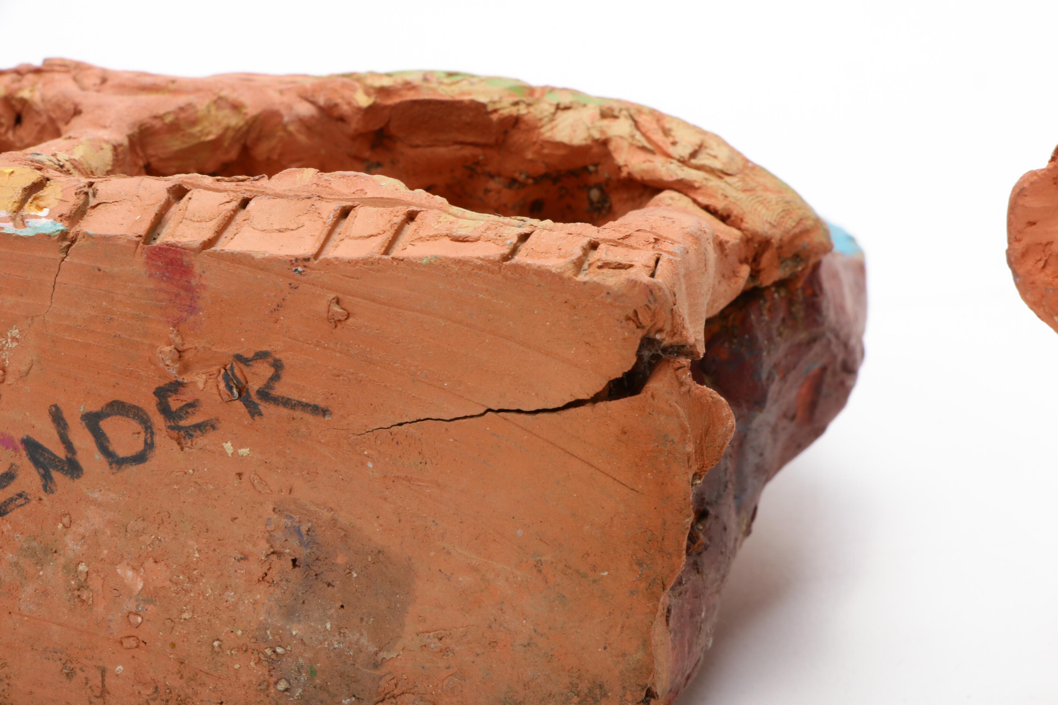 Signed Marjorie Bender Clay Sculptures