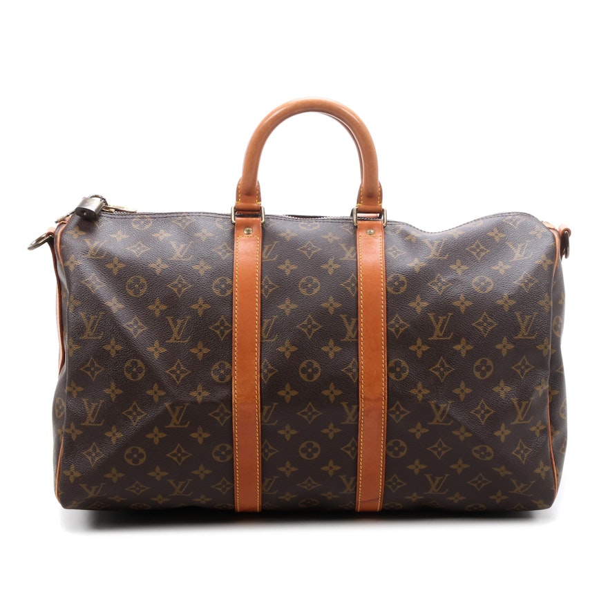 Louis Vuitton Bandoulière Keepall 45 in Monogram Canvas and Leather