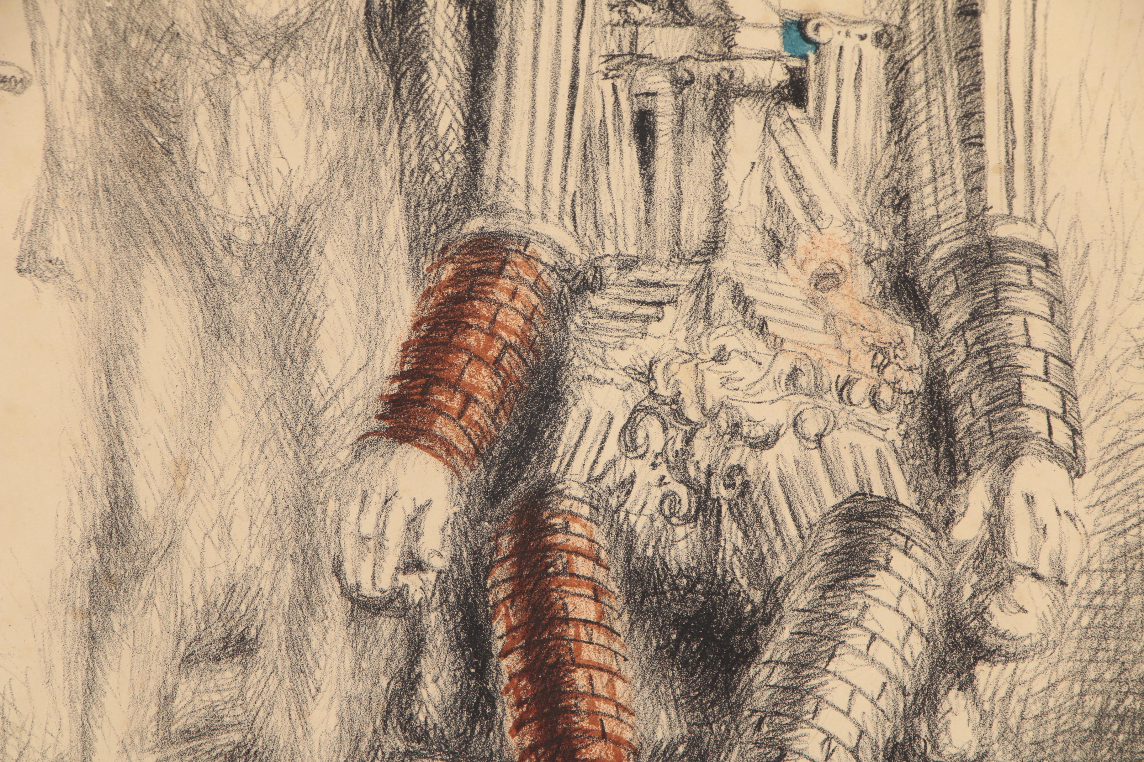 Giorgio De Chirico Color Lithograph "Il Ritorno del Figliol Prodigo I", 1929