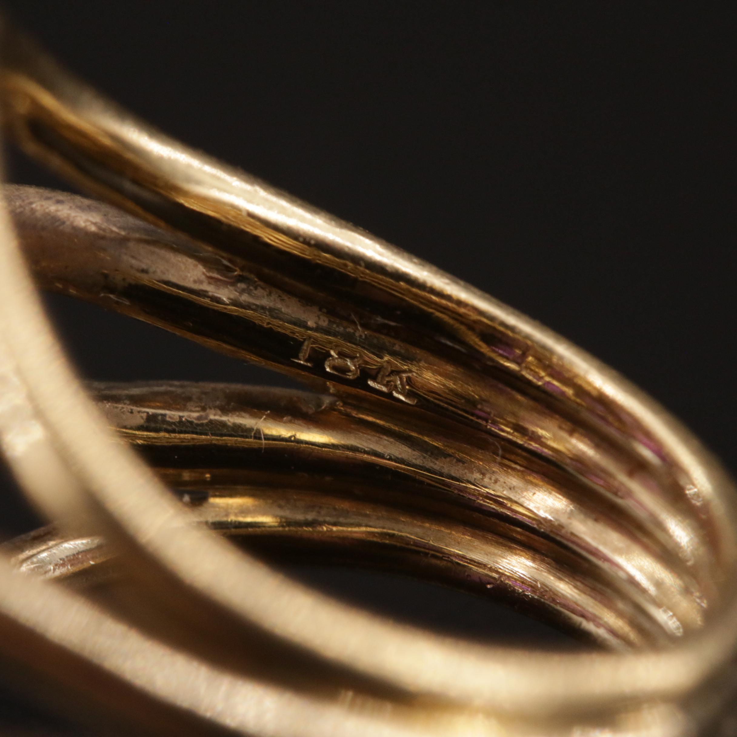 1960s Tiffany & Co. 18K Diamond and Amethyst Flower Ring