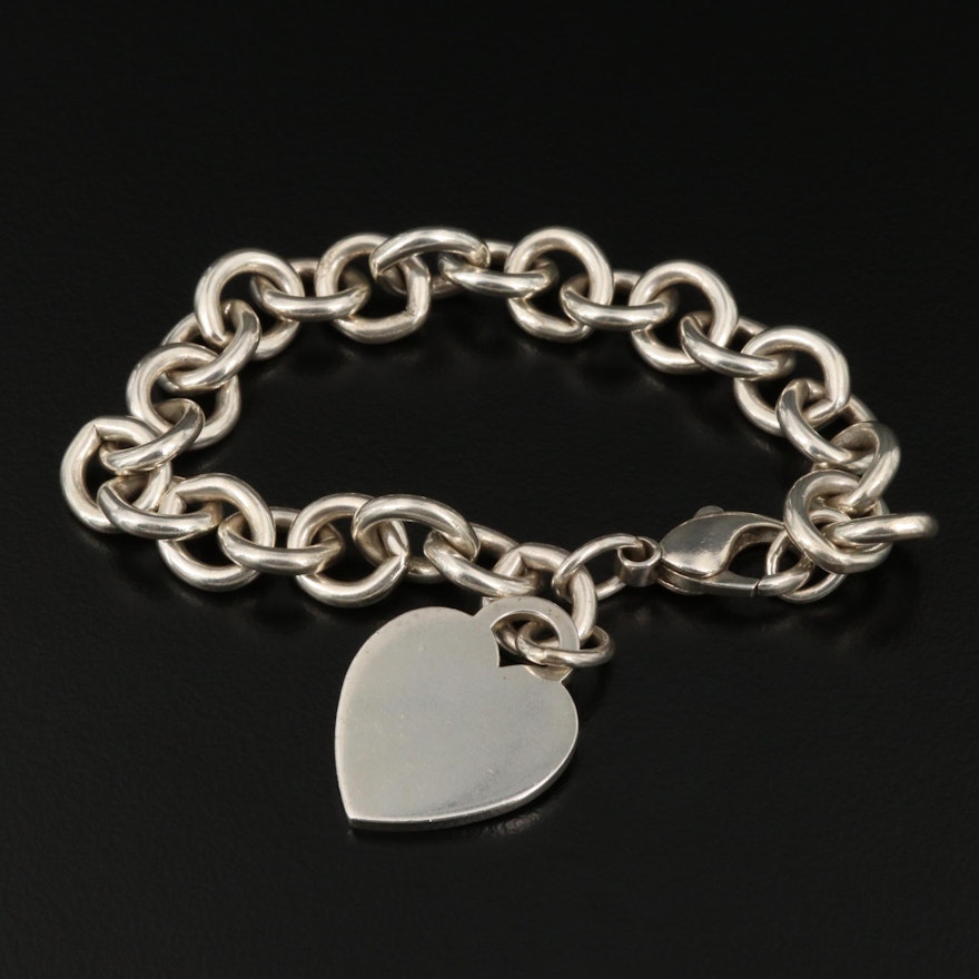 Tiffany & Co Sterling Heart Tag Bracelet