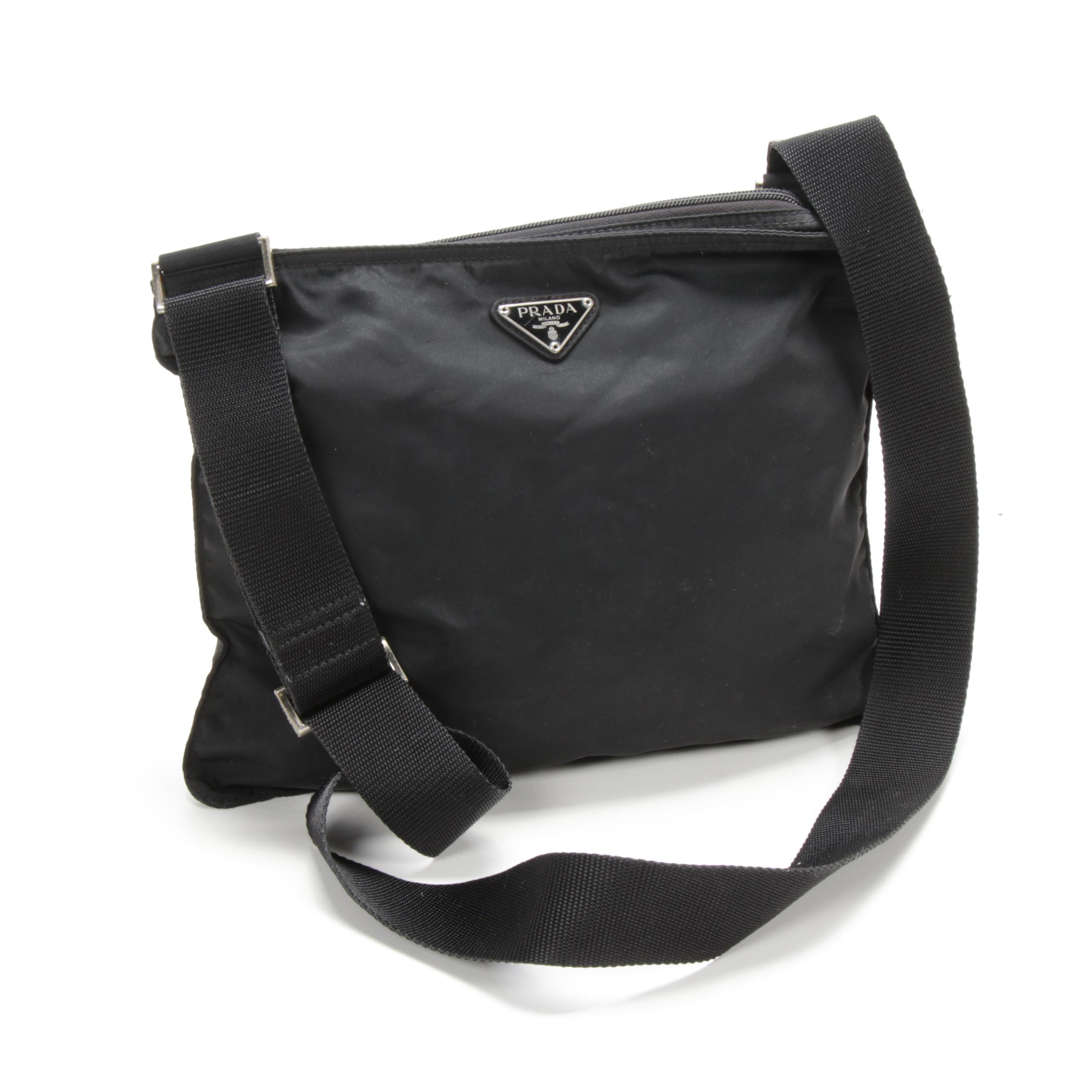 Prada Crossbody Bag in Black Tessuto Nylon