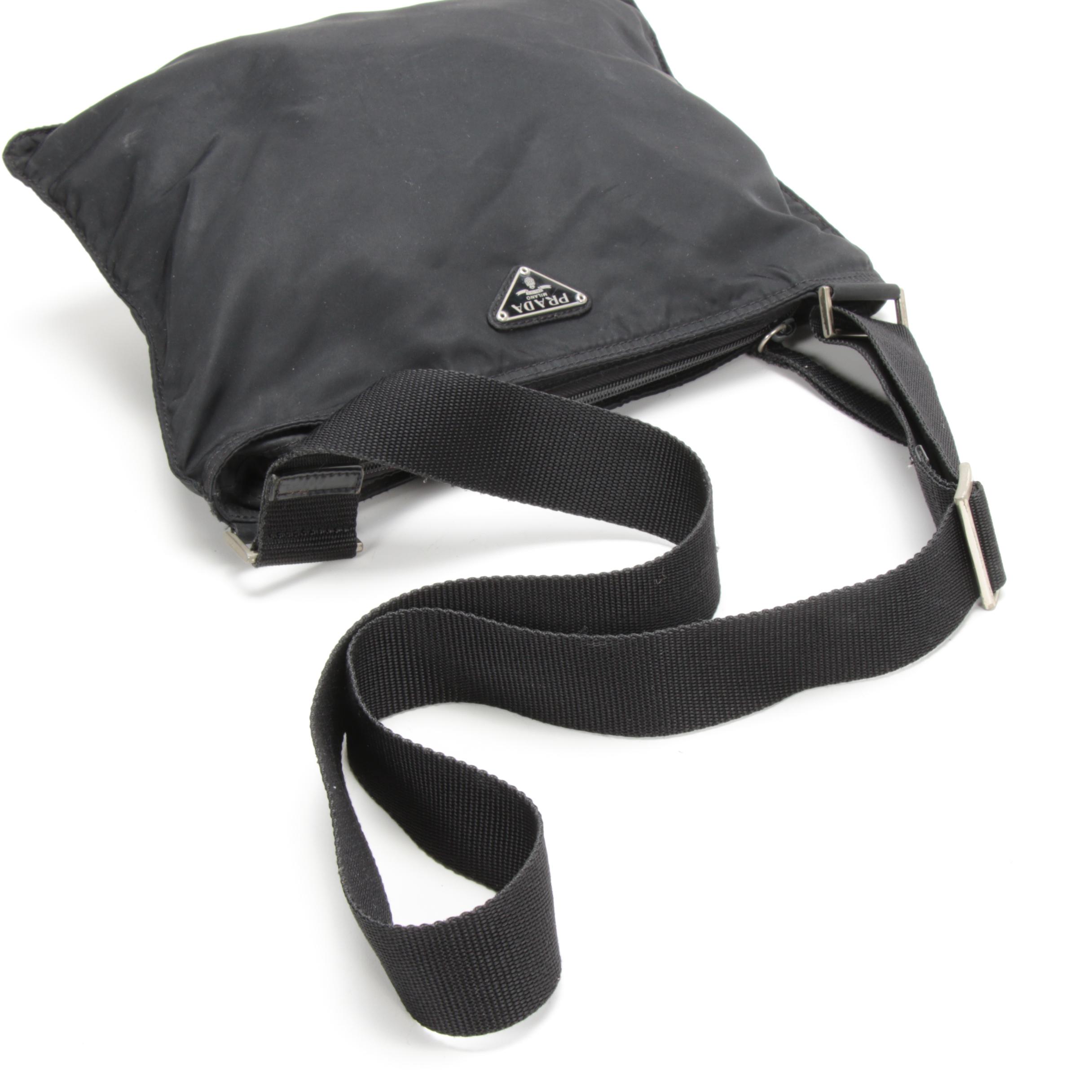 Prada Crossbody Bag in Black Tessuto Nylon