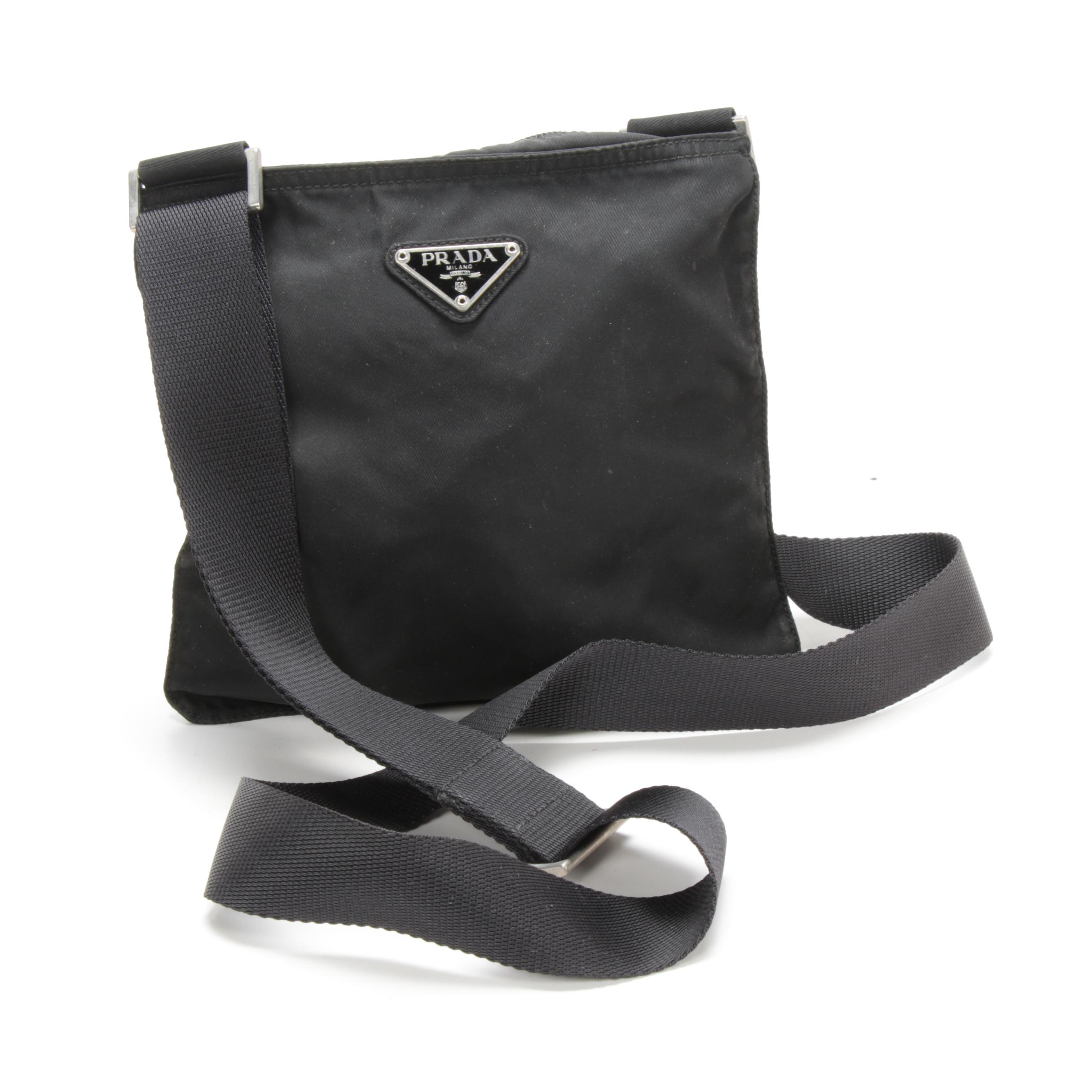 Prada Crossbody Bag in Black Tessuto Nylon