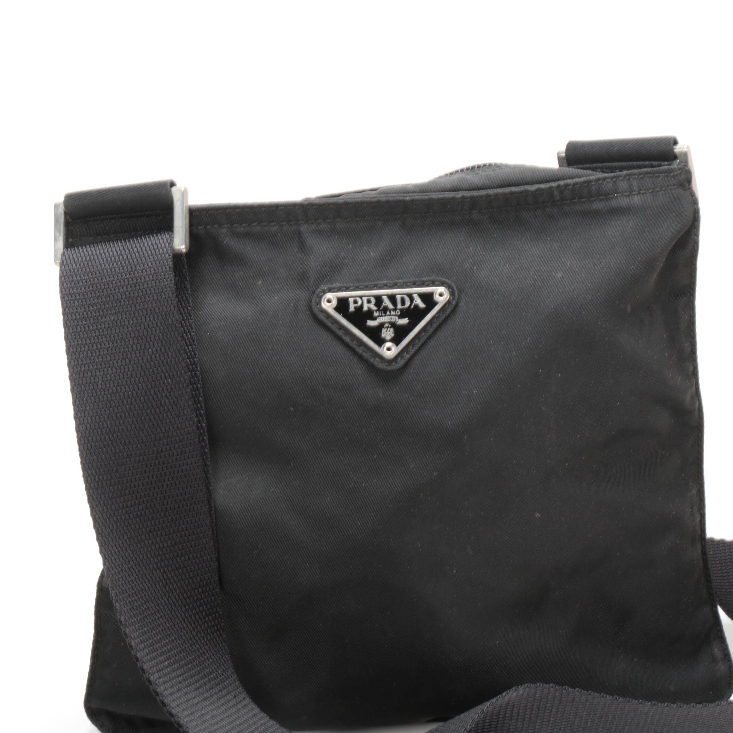 Prada Crossbody Bag in Black Tessuto Nylon