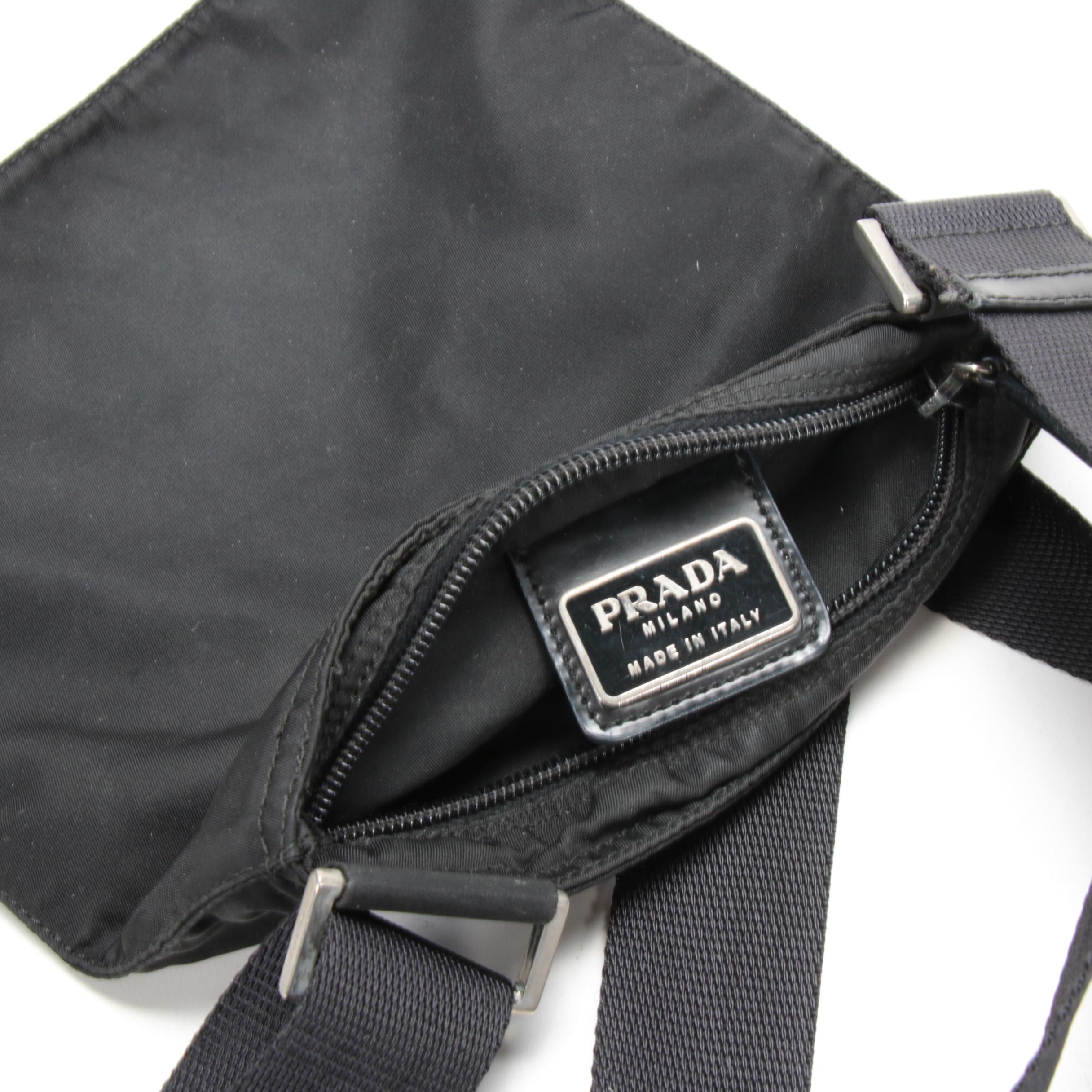 Prada Crossbody Bag in Black Tessuto Nylon