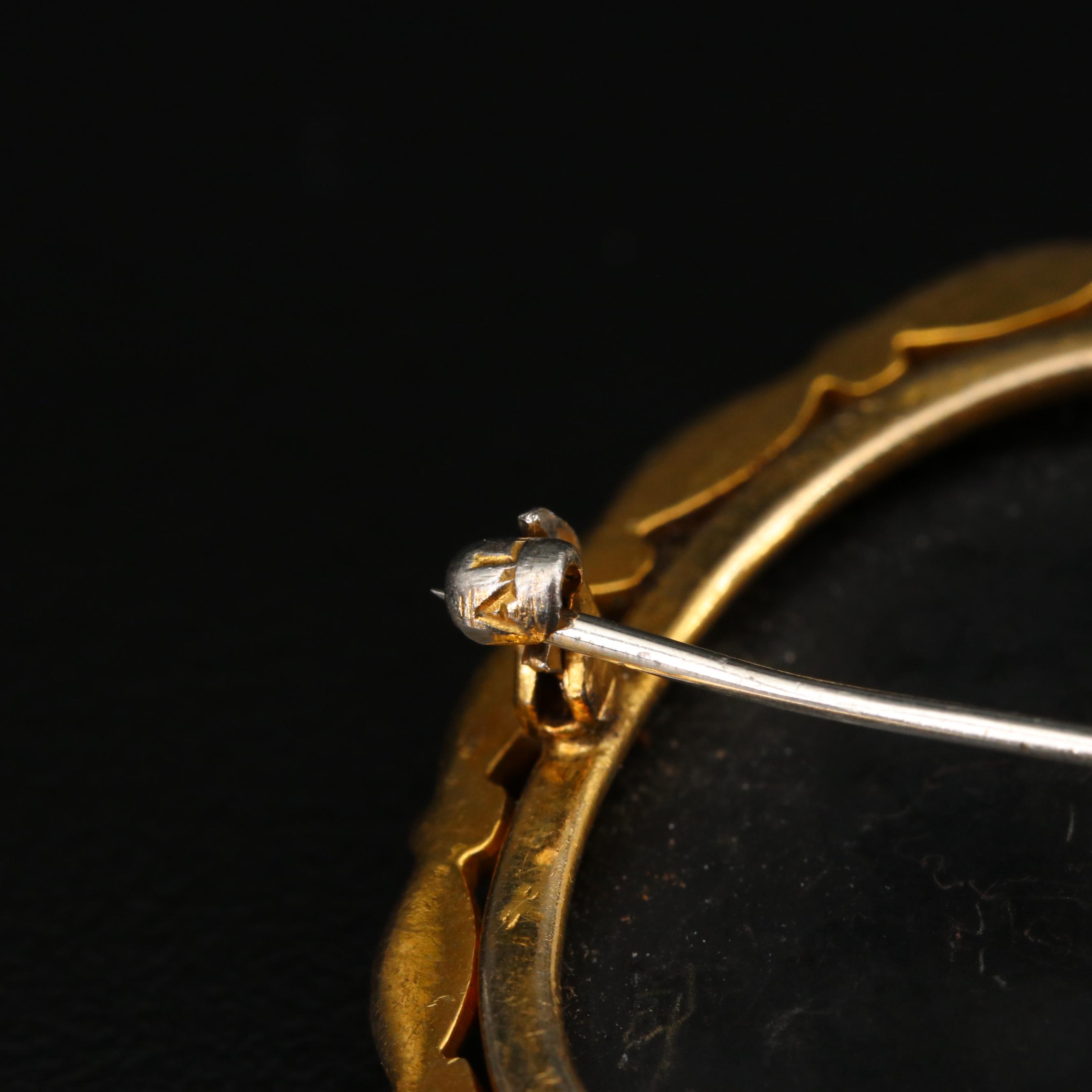 Antique A.L. Lindroth Cameo Brooch