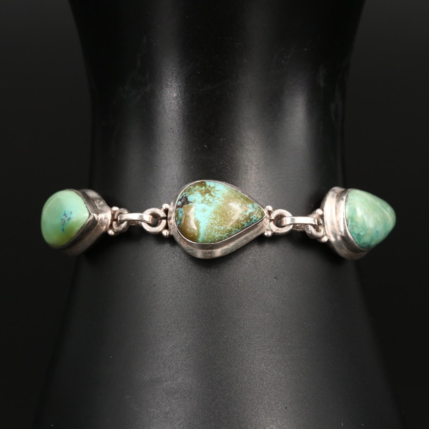 Sterling Silver Turquoise Bracelet