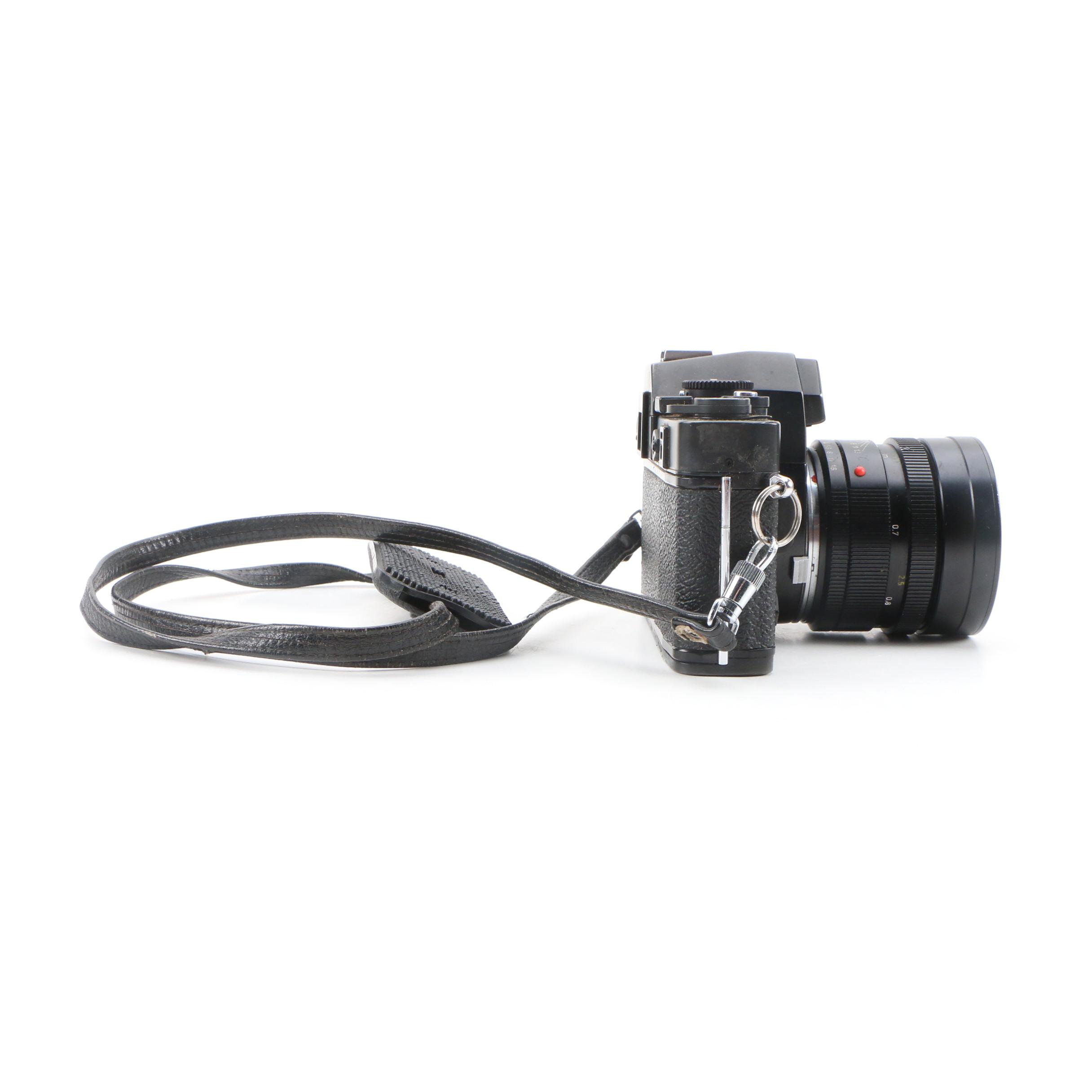 Leica R3 35mm SLR Camera with Leitz Summicron-R 90mm f/2 Lens and Leather Case