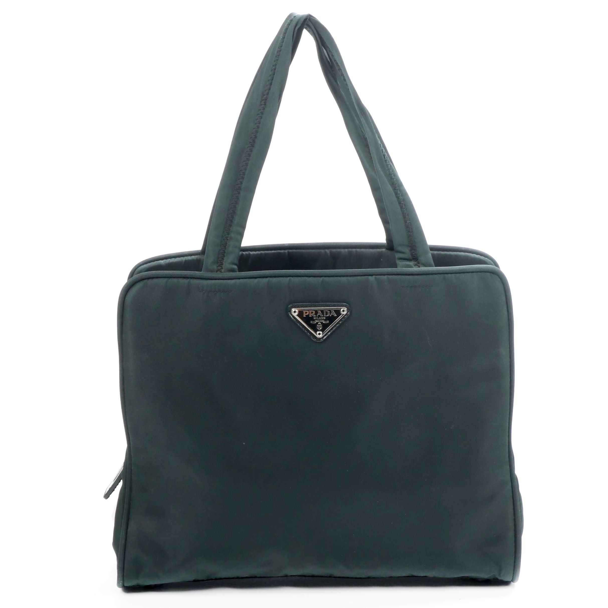 Prada Shoulder Bag in Green Tessuto Nylon