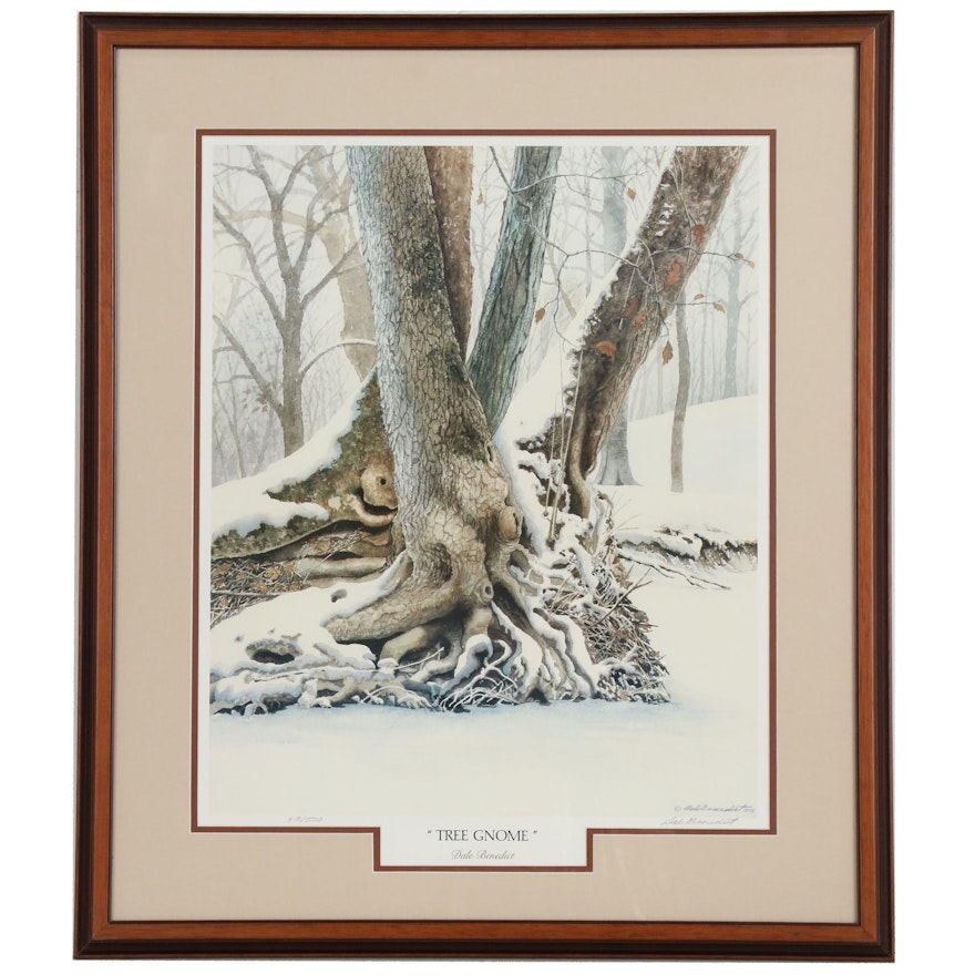 Dale Benedict Offset Lithograph "Tree Gnome"