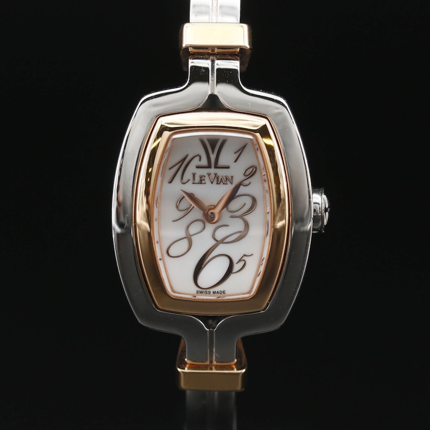 Le Vian Two Tone Stainless Steel Quartz Wristwatch