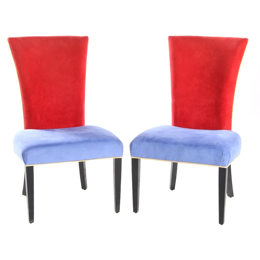 Memphis Style Upholstered Side Chairs