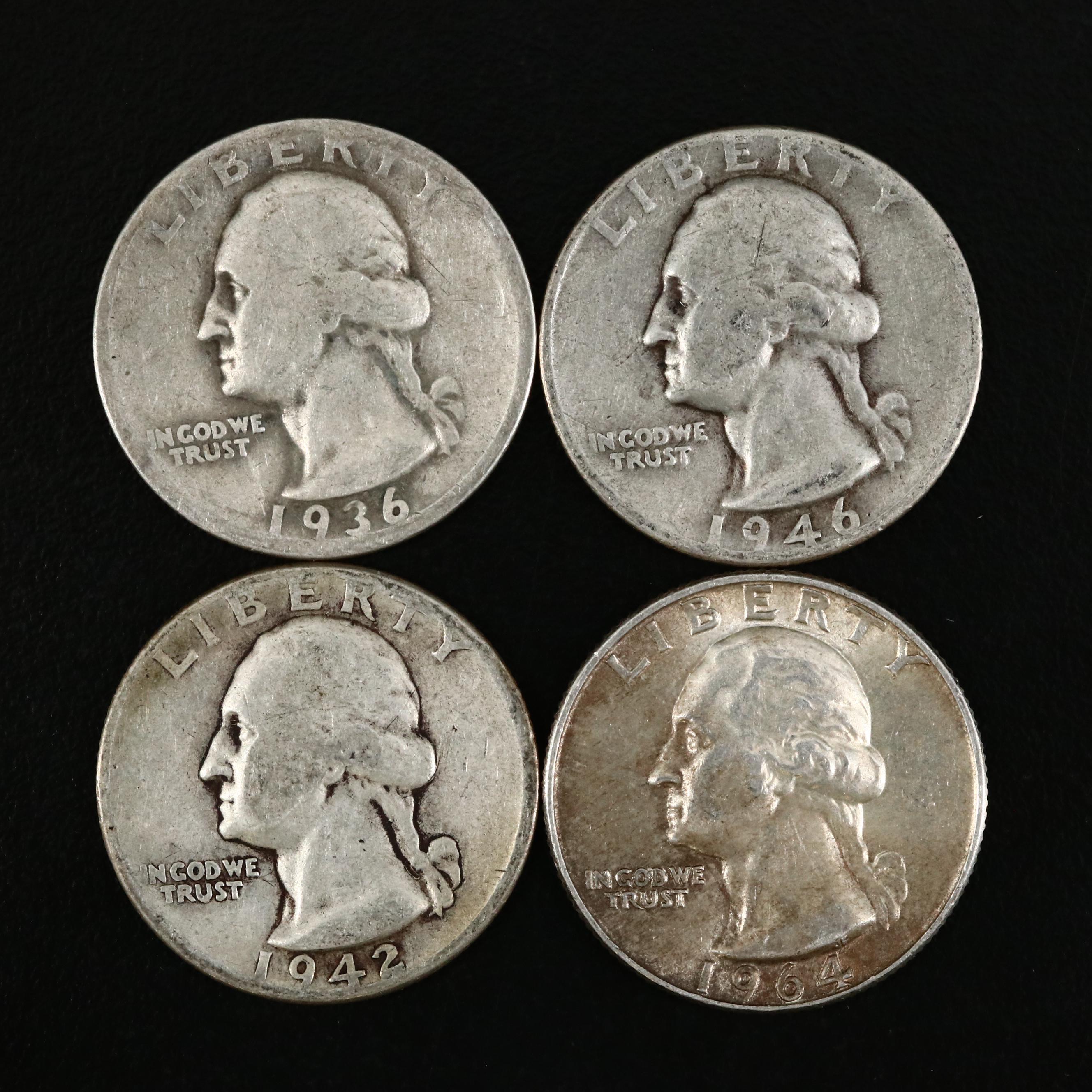 Ten Dollar Face Value Grouping of Antique to Vintage U.S. Silver Coins