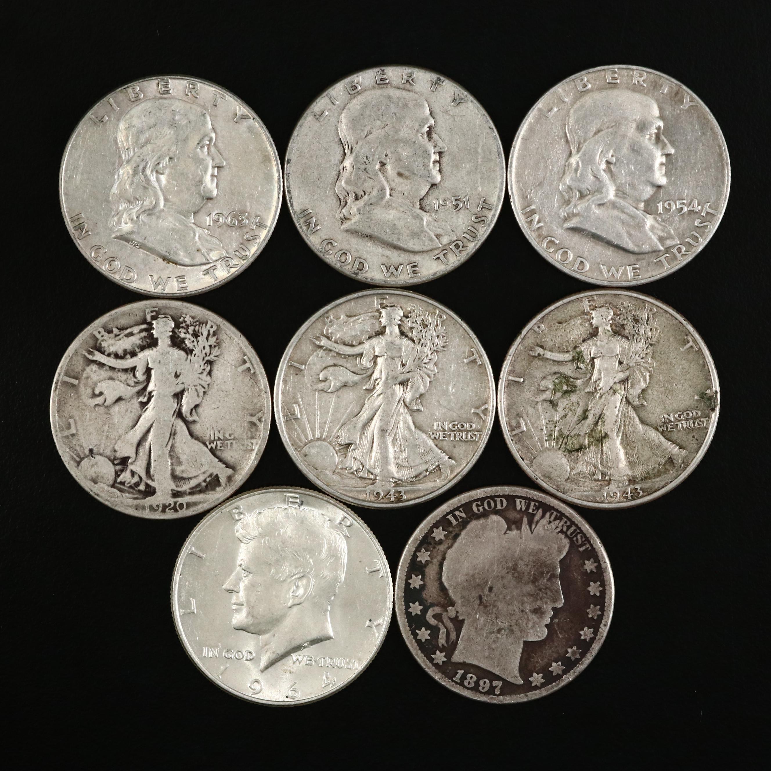 Ten Dollar Face Value Grouping of Antique to Vintage U.S. Silver Coins