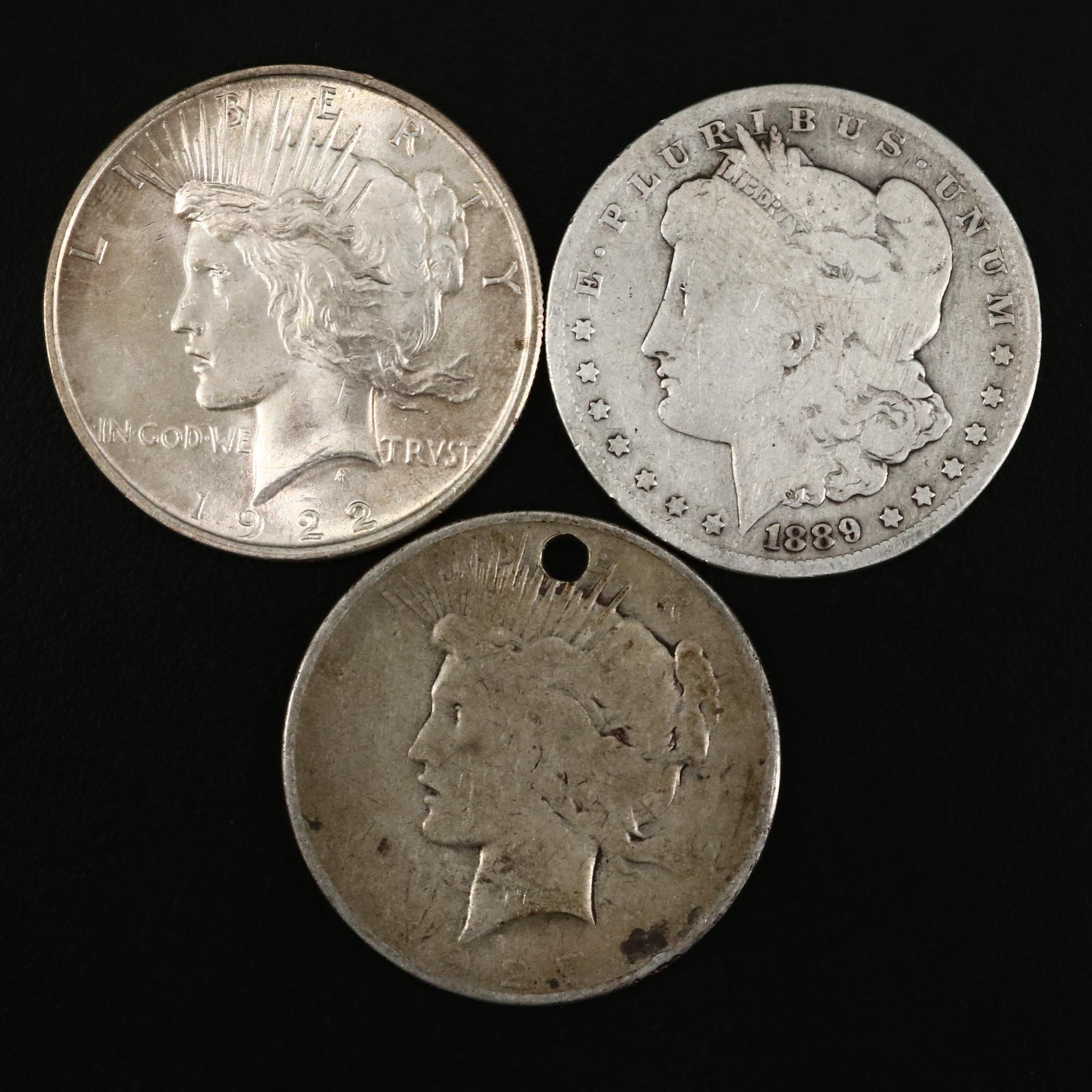 Ten Dollar Face Value Grouping of Antique to Vintage U.S. Silver Coins