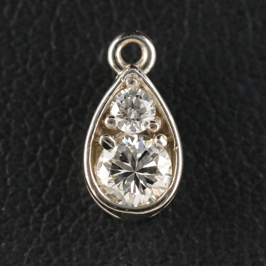 14K Diamond Pendant