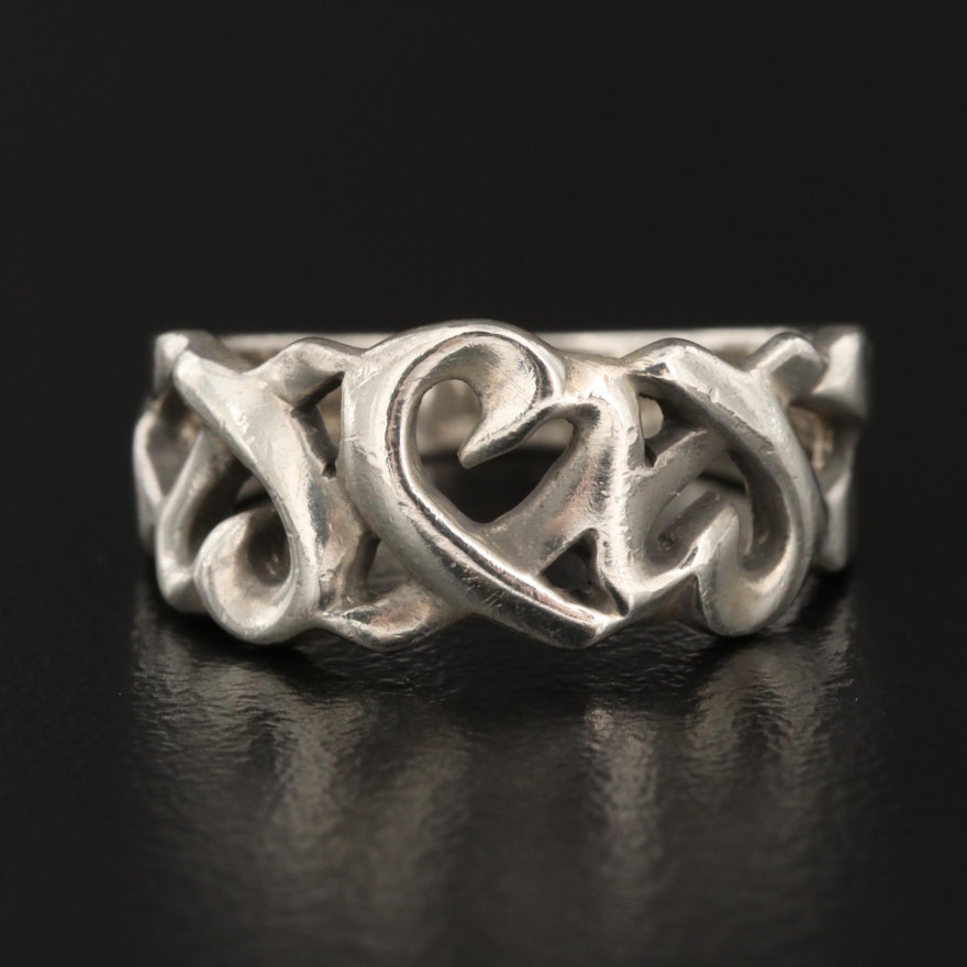 Paloma Picasso for Tiffany & Co. "Loving Heart" Sterling Silver Ring