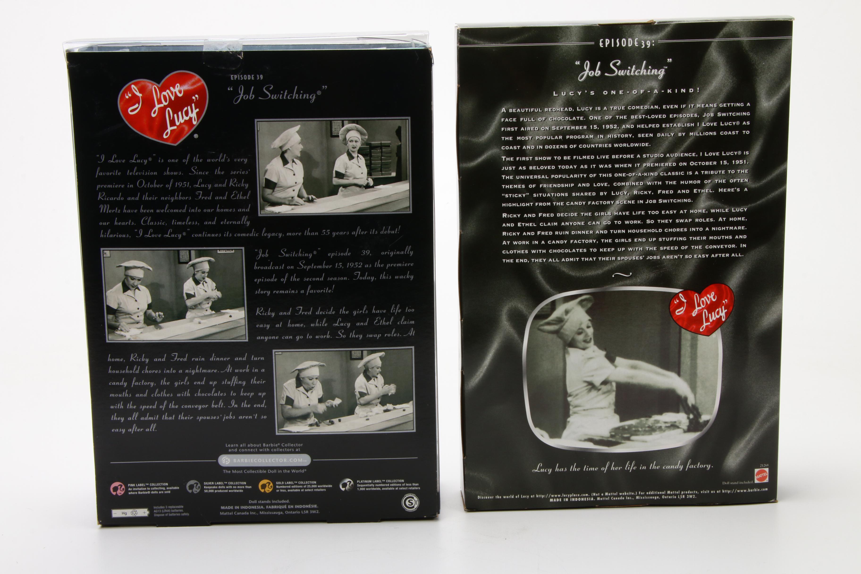 Lucille Ball and Vivian Vance "I love Lucy" Barbie Dolls and Other Collectibles