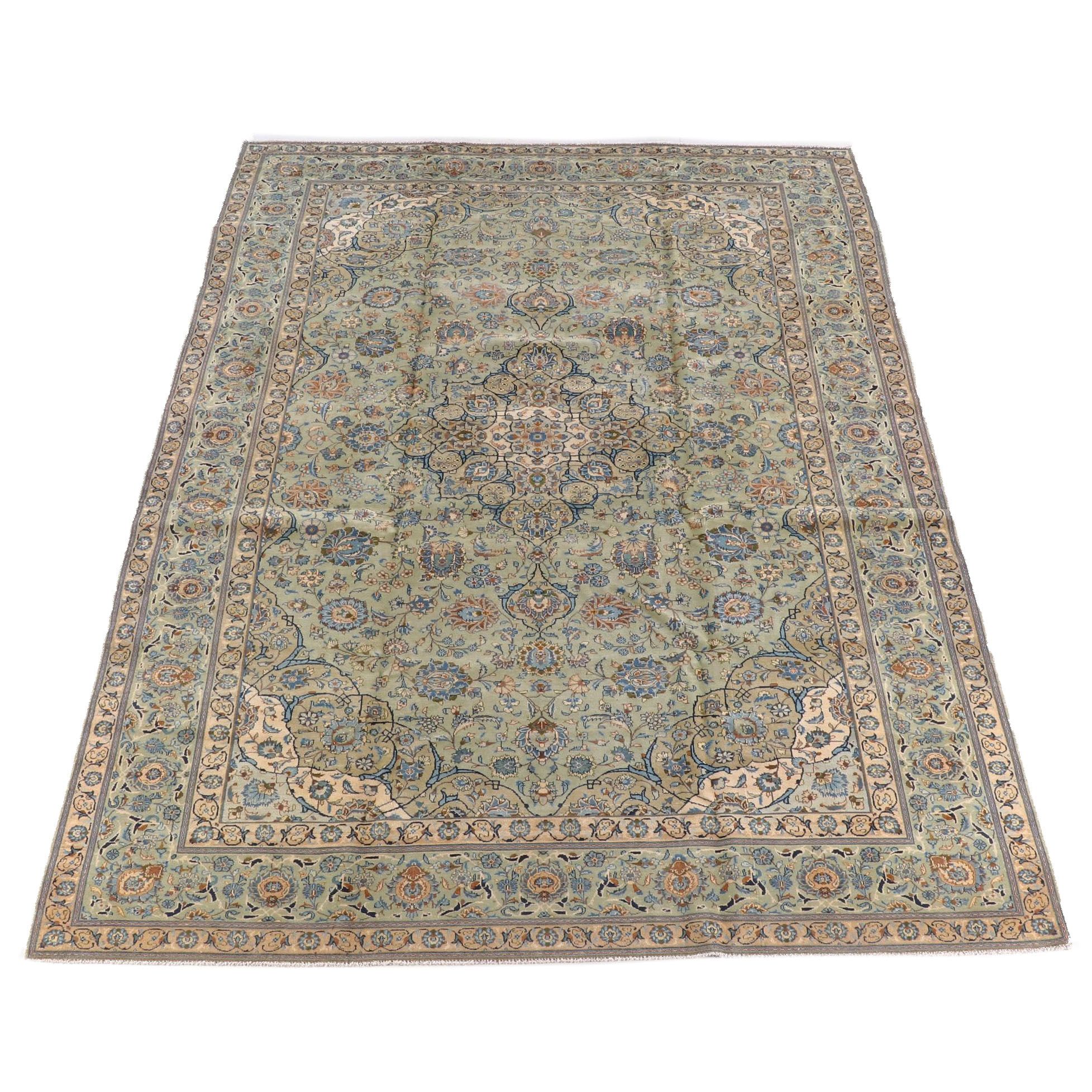 8'11 x 13'7 Hand-Knotted Persian Kerman Wool Rug | EBTH