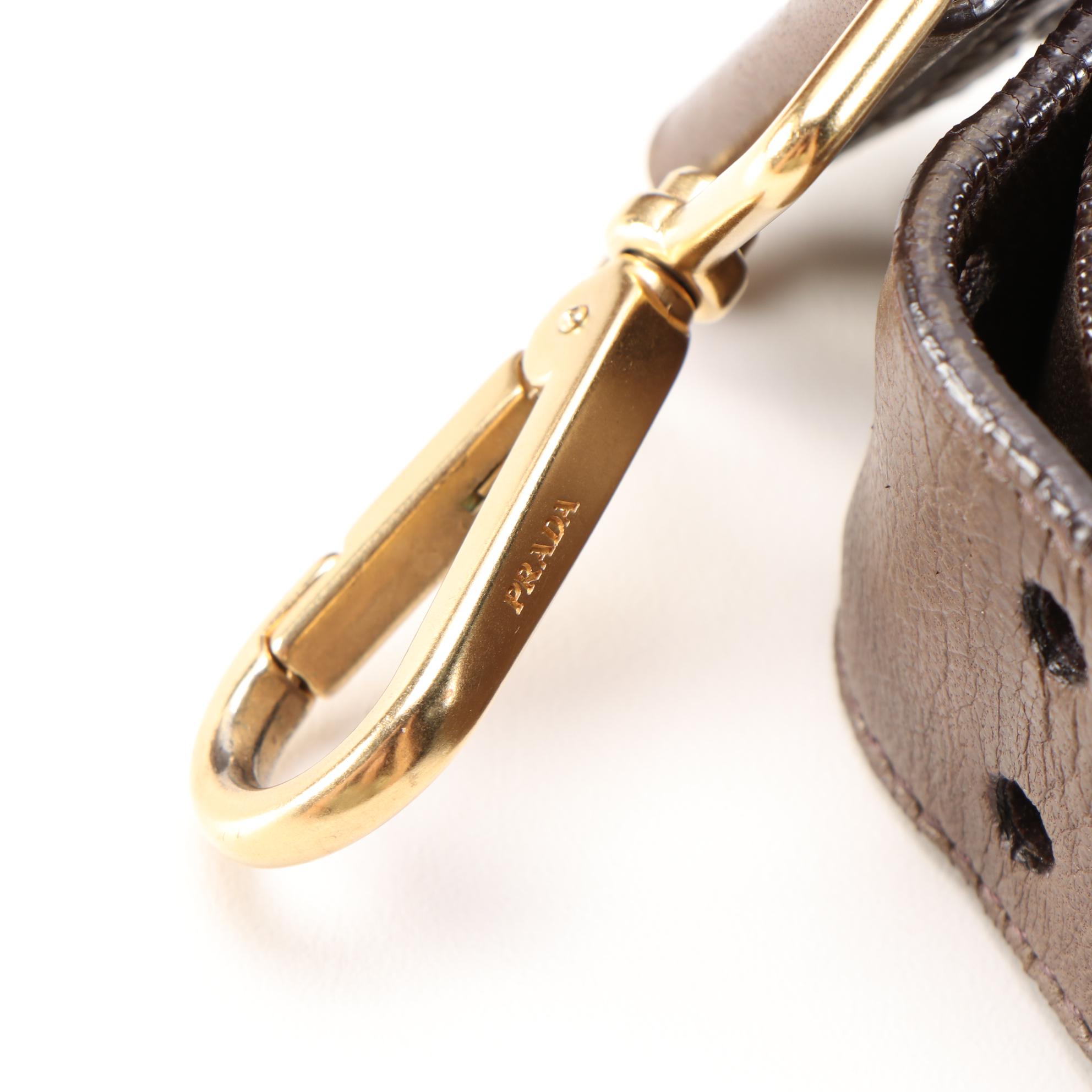 Prada Gaufre Satchel in Antiqued Effect Walnut Nappa Leather