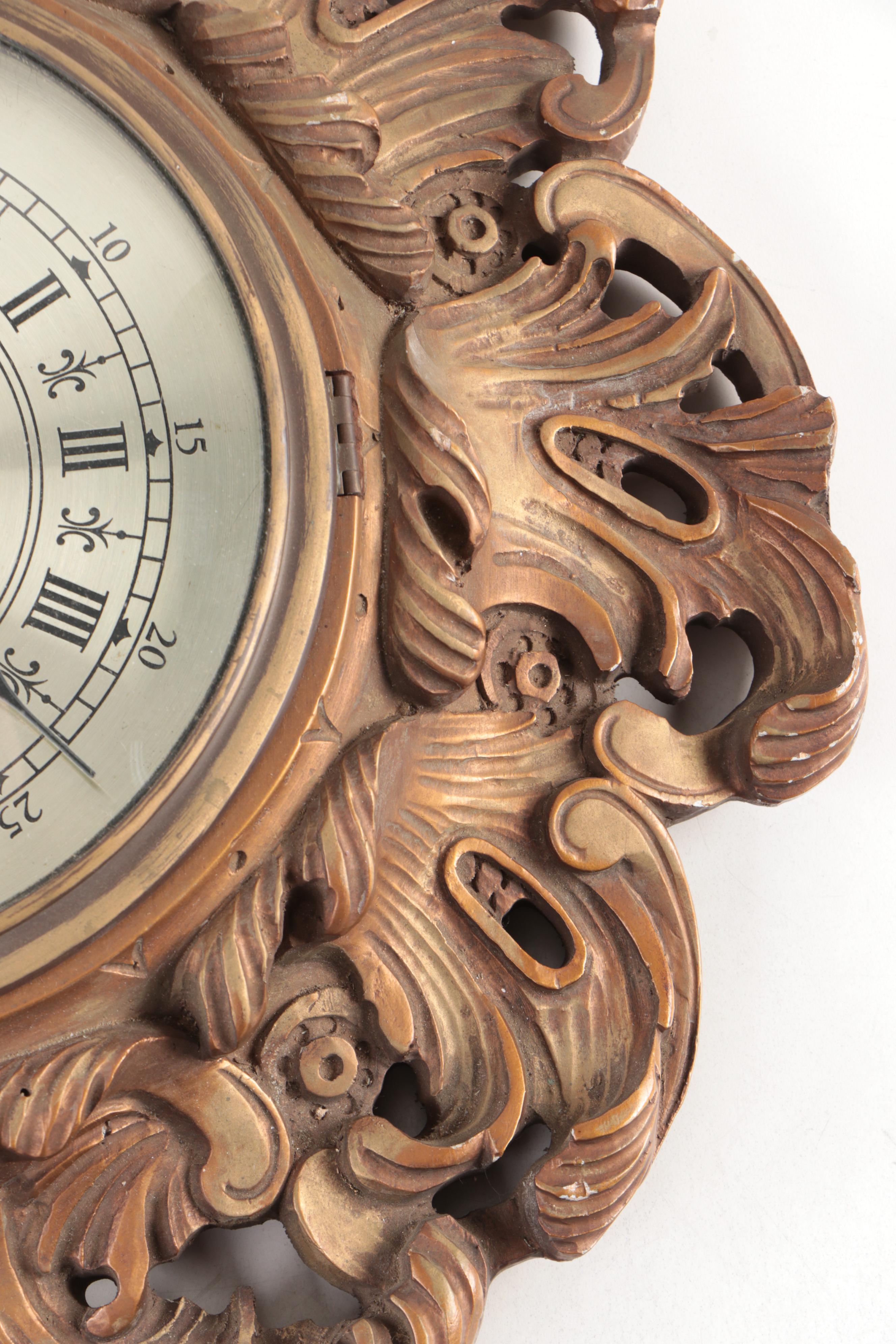 P.F. Bollenbach Eight Day Fifteen Jewel Converted/Altered Quartz Wall Clock