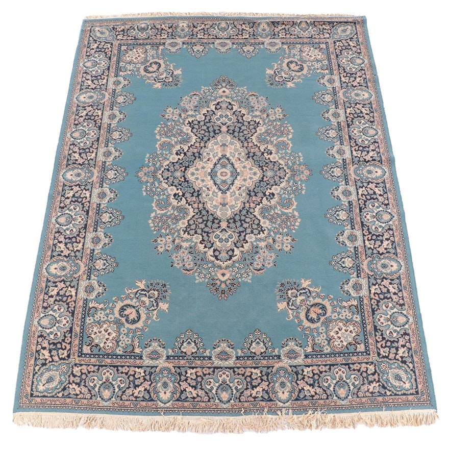 7'9 x 11'2 Machine Made Wool Floral Area Rug