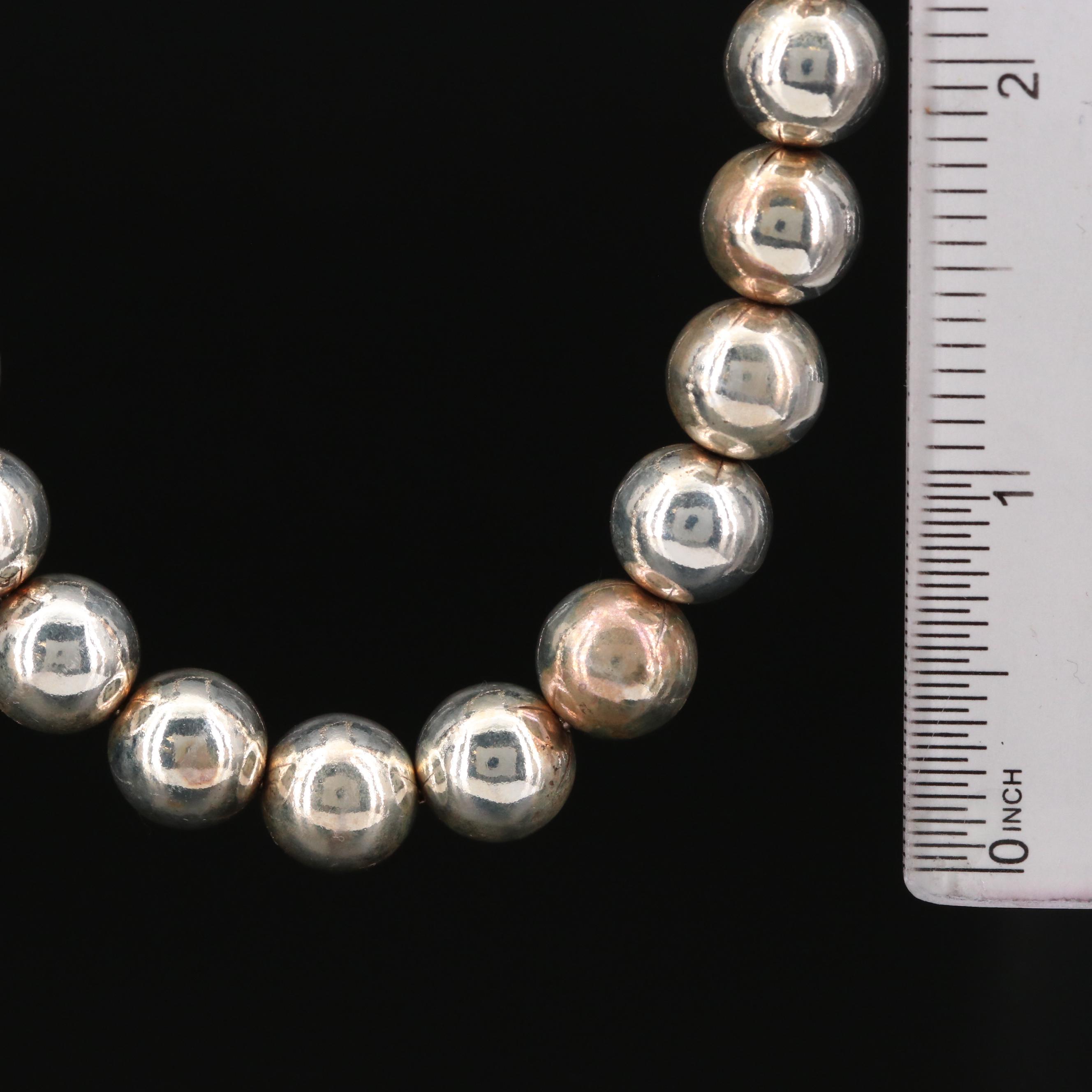 Sterling Silver Beaded Necklace